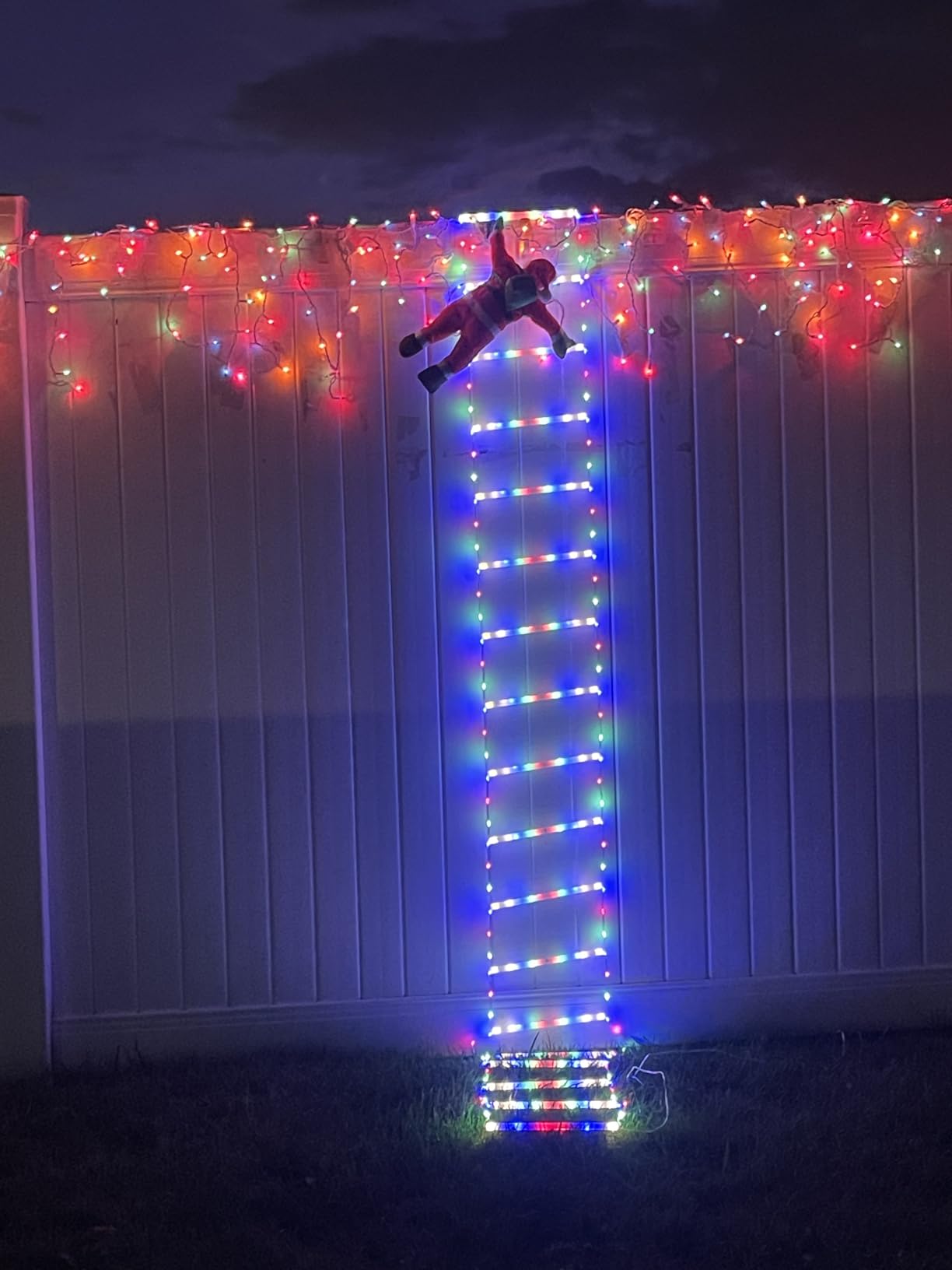 Toodour LED Christmas Lights - 10ft Christmas Decorative Ladder Lights with Santa Claus, Xmas Decorations Light for Indoor Outdoor, Window, Garden, Home, Wall, Xmas Tree Decor - Multicolor customer photo 1