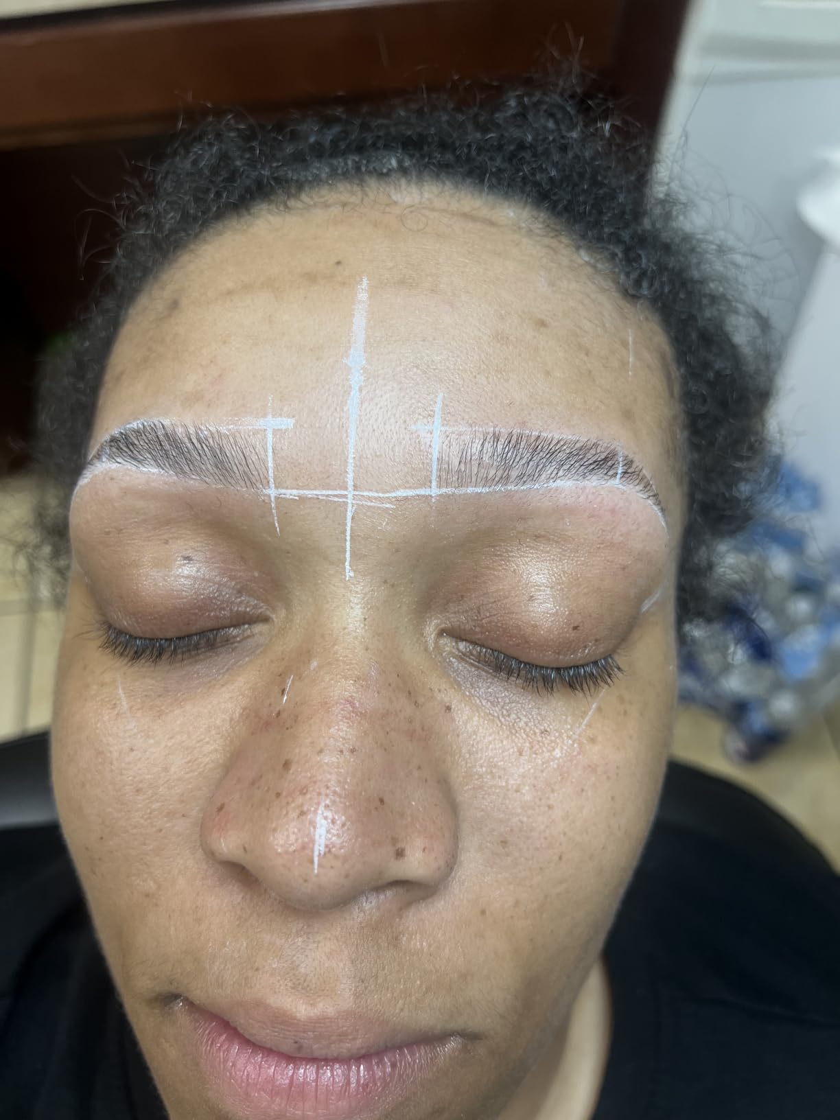 Eyebrow Mapping Kit with 30m White Mapping String, 15g White Brow Paste, 2 Eyebrow Brush Set, Microblading Pencil for Outlining, Pencil Shaper and Blades, 20 Brow Ruler Stencils + Instructions customer photo 1