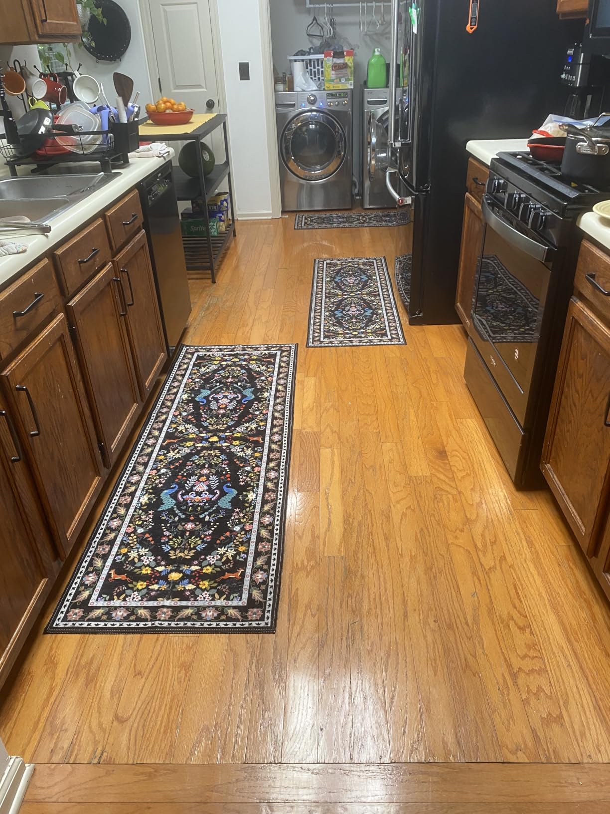 HEBE Hallway Runner Rug 2'x6' Washable Vintage Kitchen Rugs Non Slip Laundry Rug Runner Distressed Boho Floor Carpet Runners for Hallways Entryway Laundry Room Kitchen Bathroom customer photo 1
