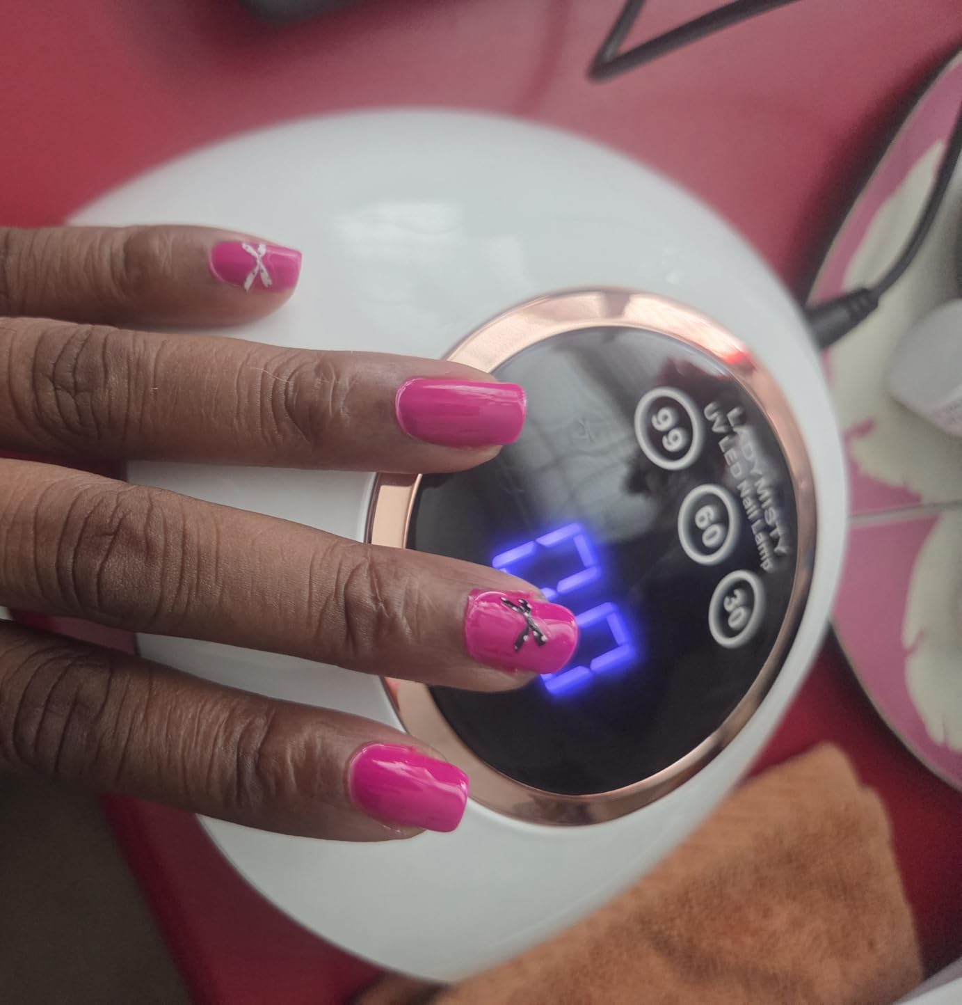 LadyMisty 72W UV LED Nail Lamp, 2026 New Upgrade UV Light for Gel Nails with 18 Beads, 3 Timer Nail Dryer, LCD Display, Auto Sensor, Professional Nail Lamps for Gel Polish - Best Gifts, White Lamp customer photo 1