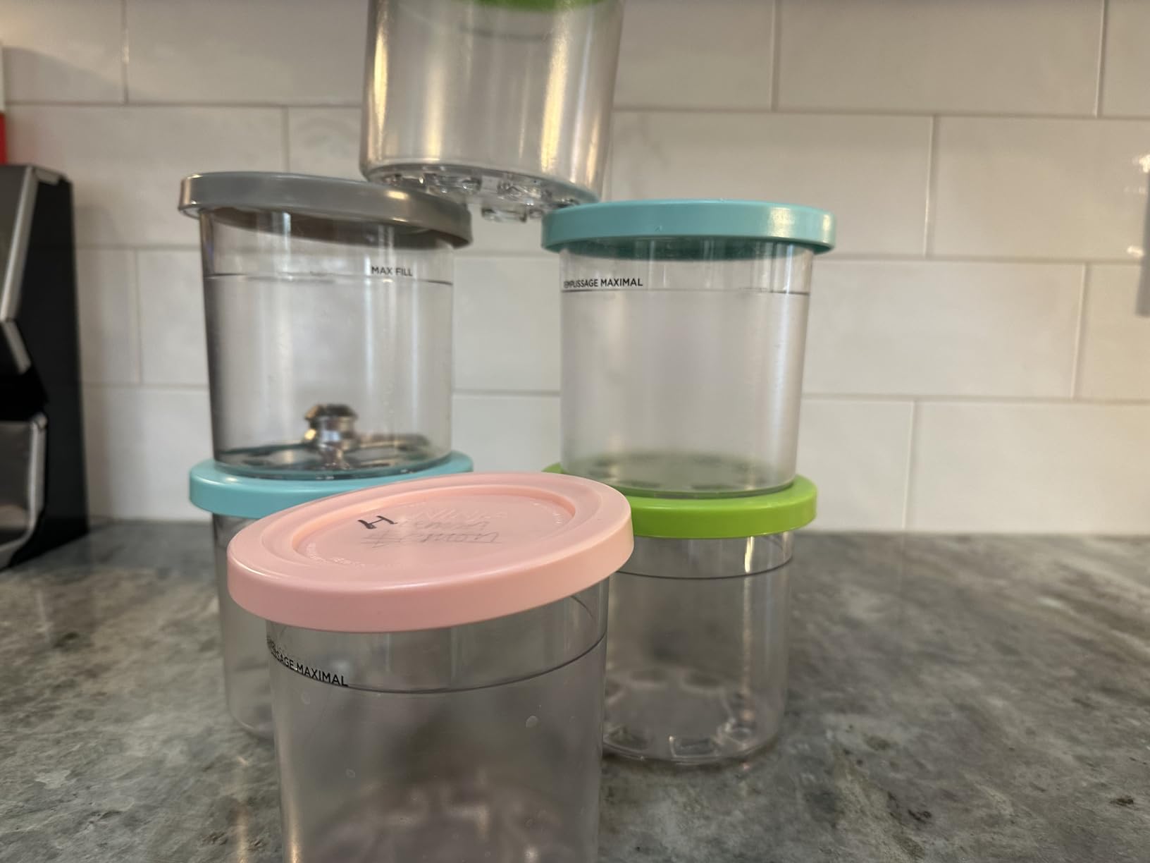 Ninja CREAMi Original Pints 4 Pack, Compatible with NC299AMZ & NC300s Series CREAMi Ice Cream Makers, BPA-Free & Dishwasher Safe, XSKPLD4BCD customer photo 1