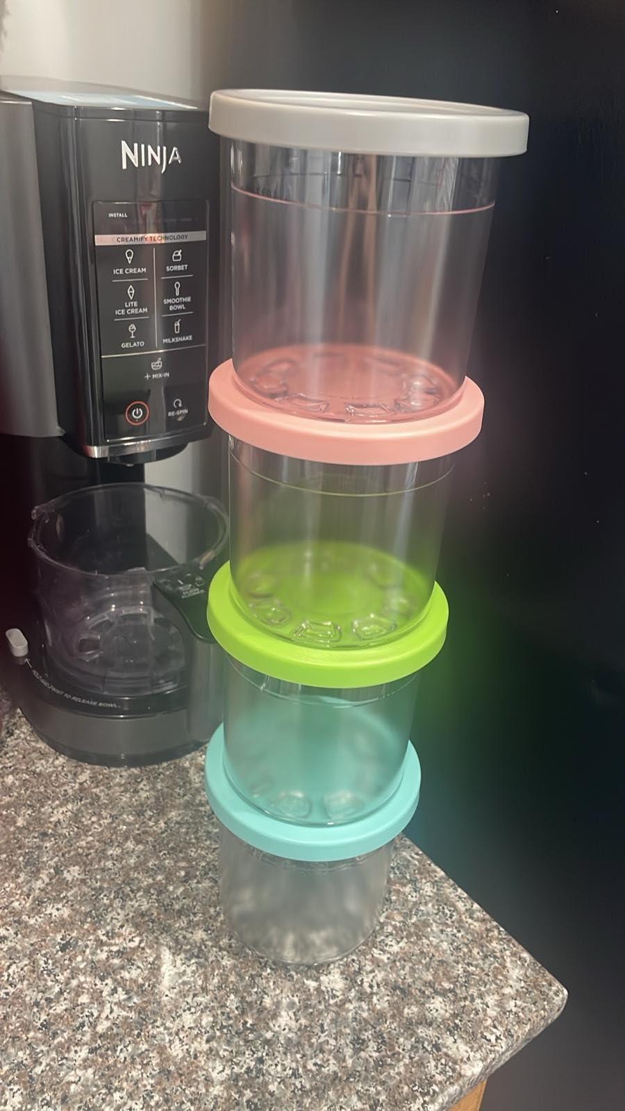 Ninja CREAMi Original Pints 4 Pack, Compatible with NC299AMZ & NC300s Series CREAMi Ice Cream Makers, BPA-Free & Dishwasher Safe, XSKPLD4BCD customer photo 2