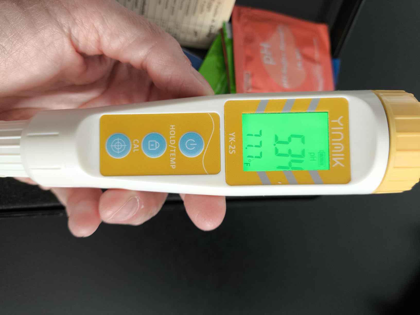YINMIK Digital pH Meter for Food, pH Probe for Sourdough and Bread Dough, Checking The pH of Fermenting Sausages and Salami, Waterproof pH Tester for Solid and Liquid customer photo 2