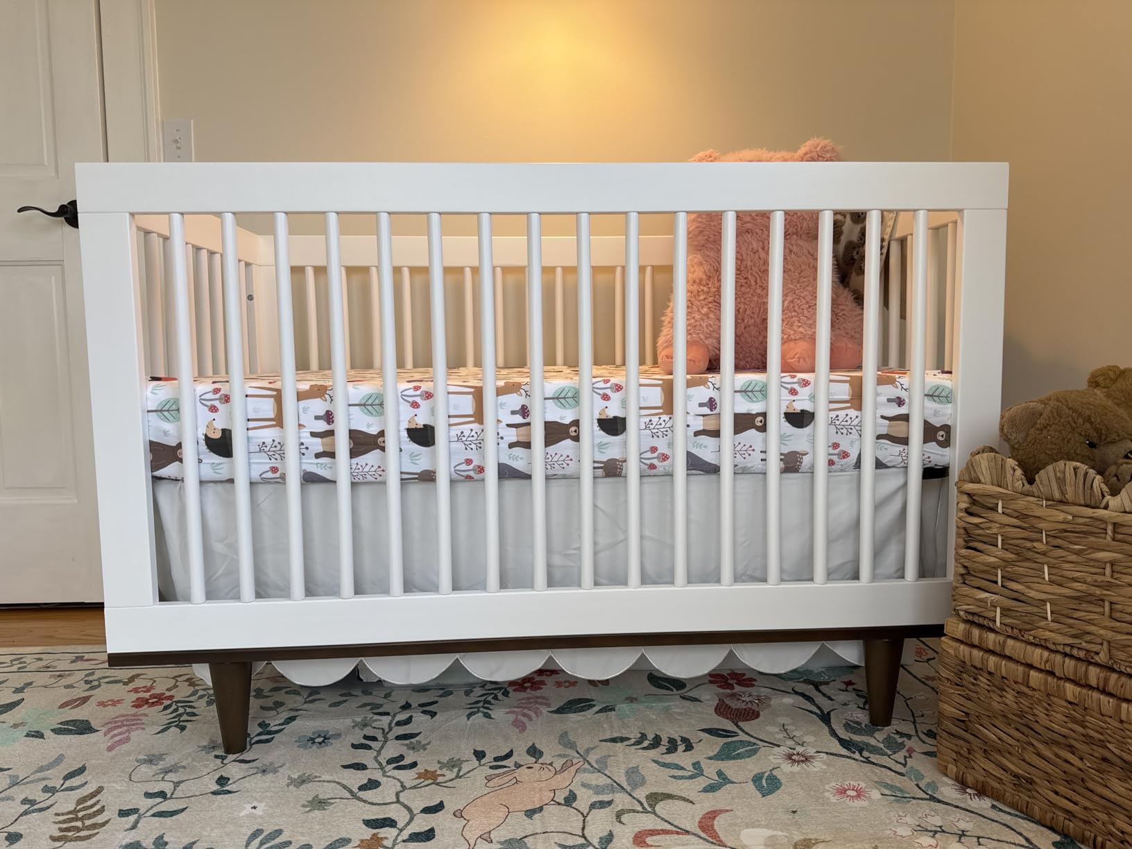 Babyletto Gelato 4-in-1 Convertible Crib with Toddler Bed Conversion in Natural Walnut and Brushed Gold Feet, Greenguard Gold Certified customer photo 1
