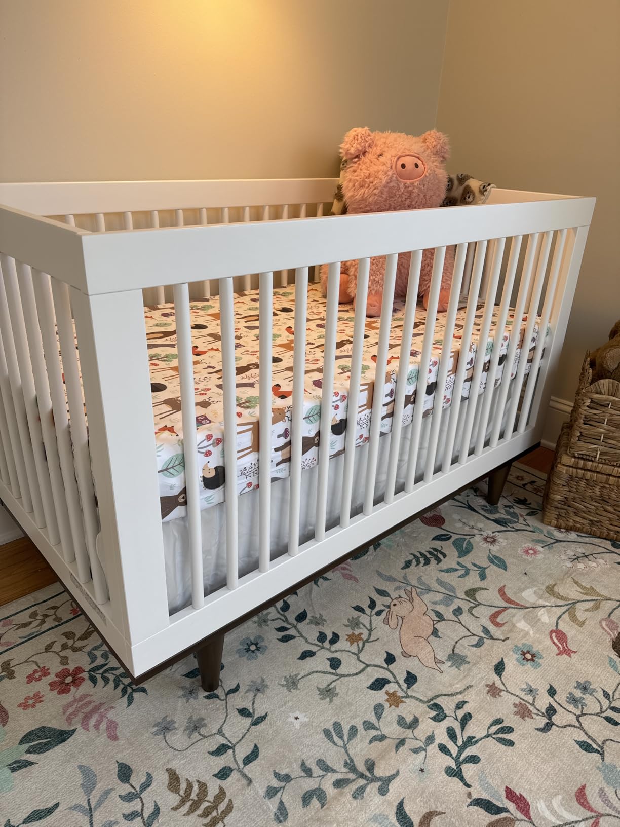 Babyletto Gelato 4-in-1 Convertible Crib with Toddler Bed Conversion in Natural Walnut and Brushed Gold Feet, Greenguard Gold Certified customer photo 2