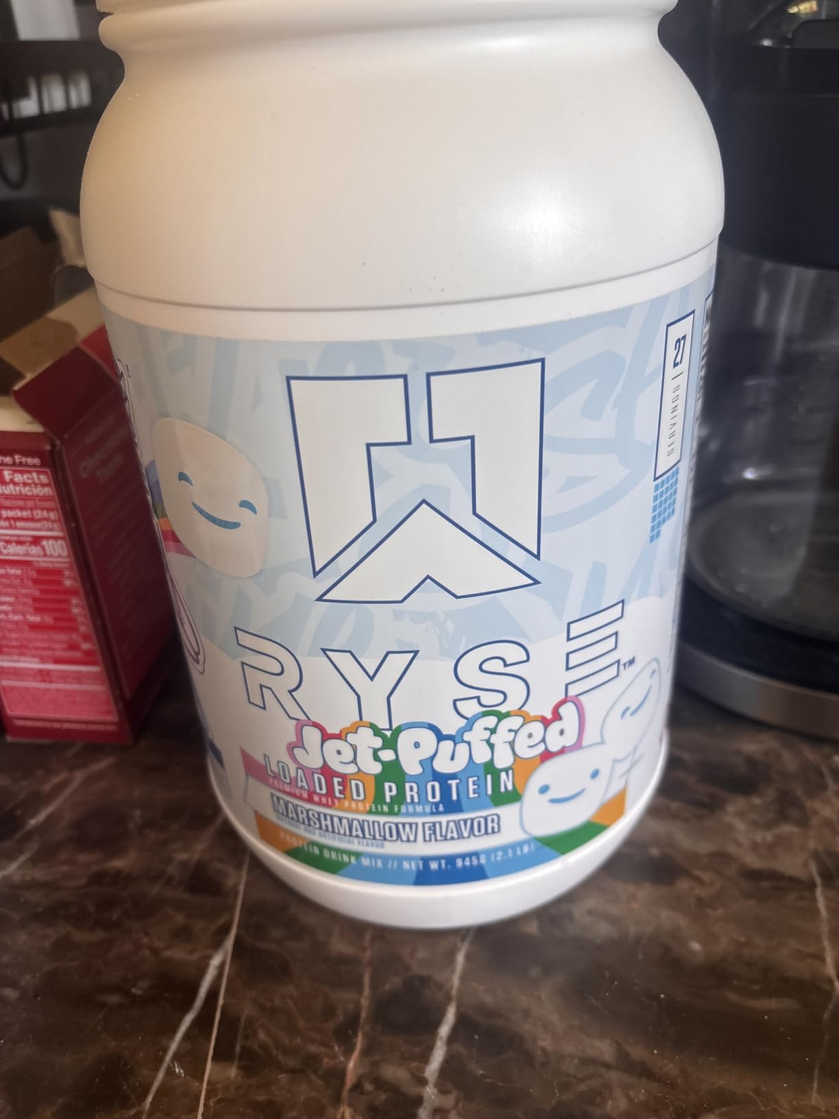 RYSE Loaded Protein Powder - Jet-Puffed Marshmallow - 25g Whey Protein Isolate & Concentrate with Prebiotic Fiber & MCTs - Low Carb, Low Sugar, Digestive-Friendly - 27 Servings / 2 lb Tub customer photo 2