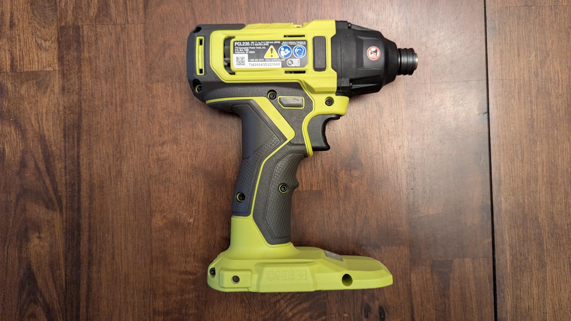 RYOBI ONE+ 18V Cordless 1/4 in. Impact Driver - 1,800 in-lbs Torque, 0-3,400 IPM, Tool Only - PCL235B customer photo 2