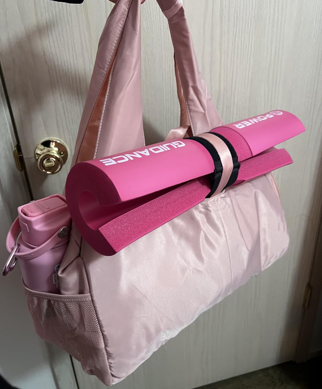 Yoga Gym Bags for Women with Shoes Compartment & Wet Dry Storage Pockets & Adjustable Yoga Mat Holder, Patent Pending customer photo 1