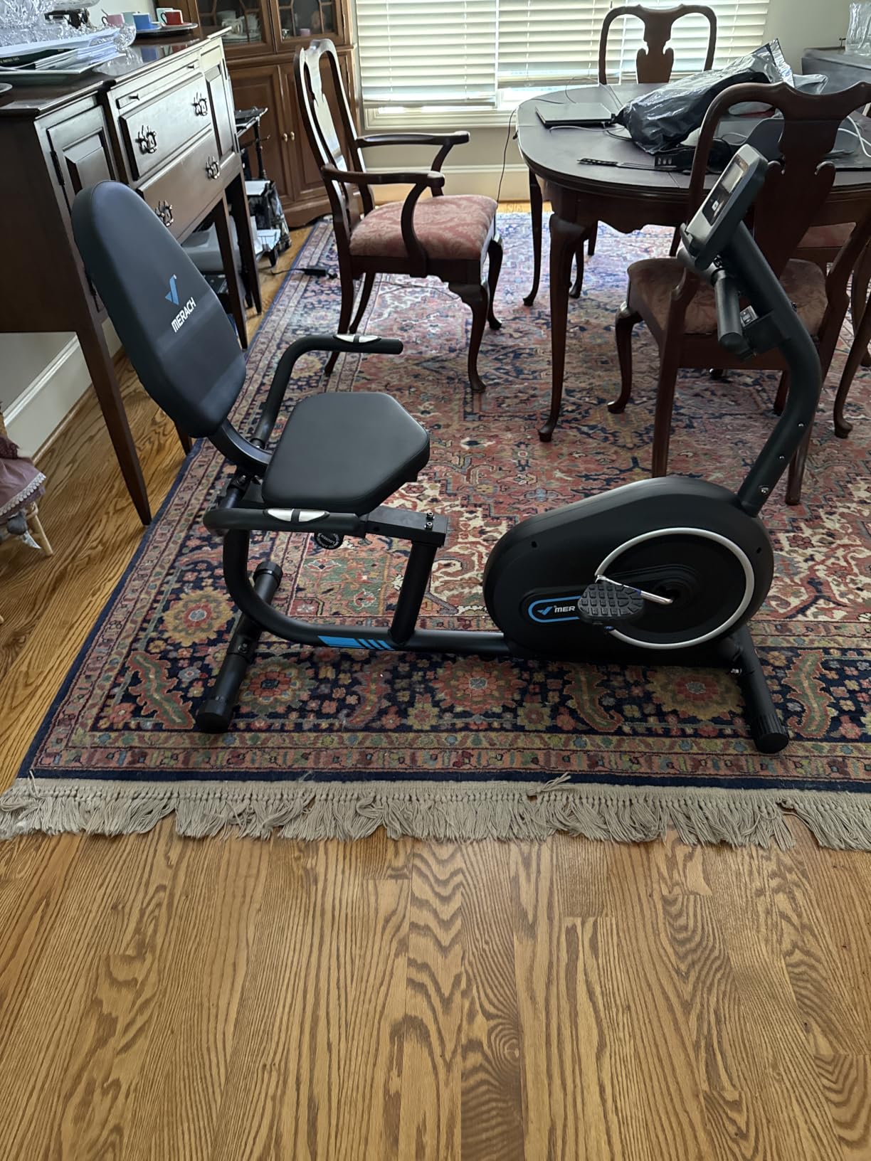 MERACH Recumbent Exercise Bikes for Home with Smart Bluetooth Equipment Exercise Bikes App, LCD, Heart Rate Handle Stationary Bikes for Home, Magnetic Recumbent Exercise Bike for Seniors Gym S08/S23 customer photo 1