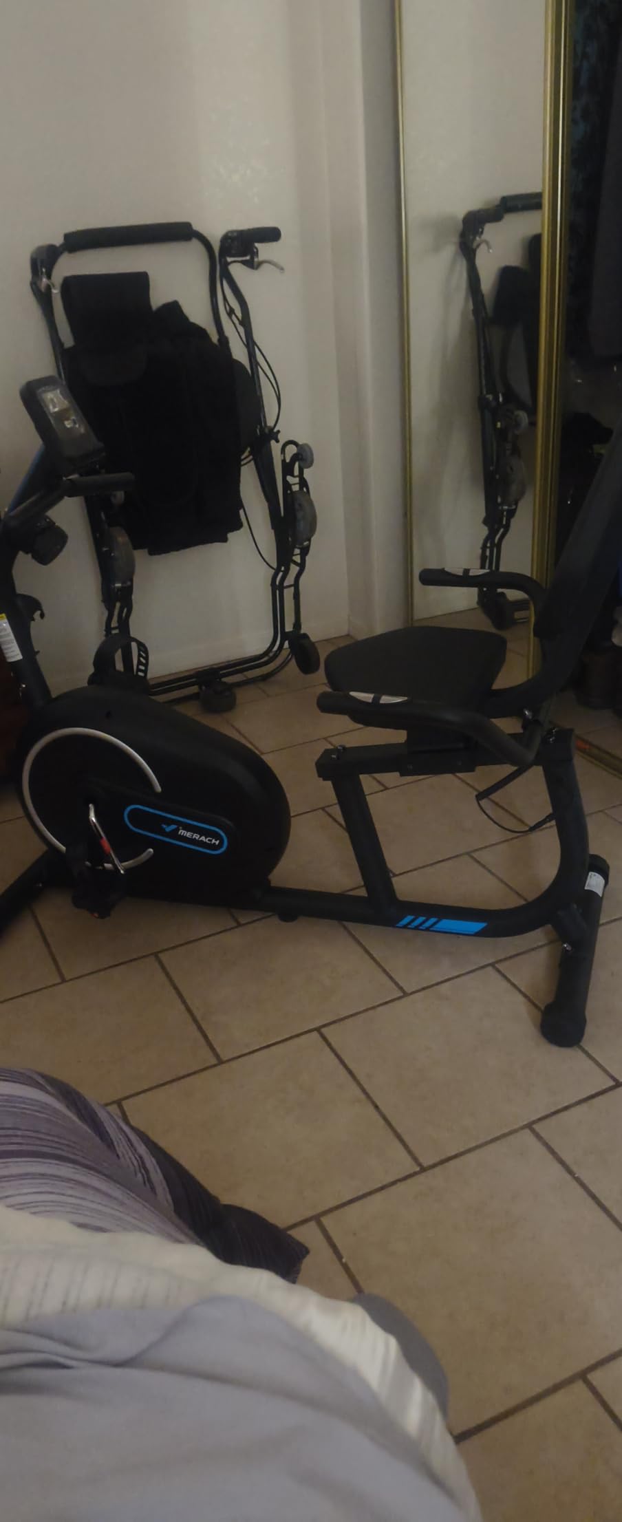 MERACH Recumbent Exercise Bikes for Home with Smart Bluetooth Equipment Exercise Bikes App, LCD, Heart Rate Handle Stationary Bikes for Home, Magnetic Recumbent Exercise Bike for Seniors Gym S08/S23 customer photo 2
