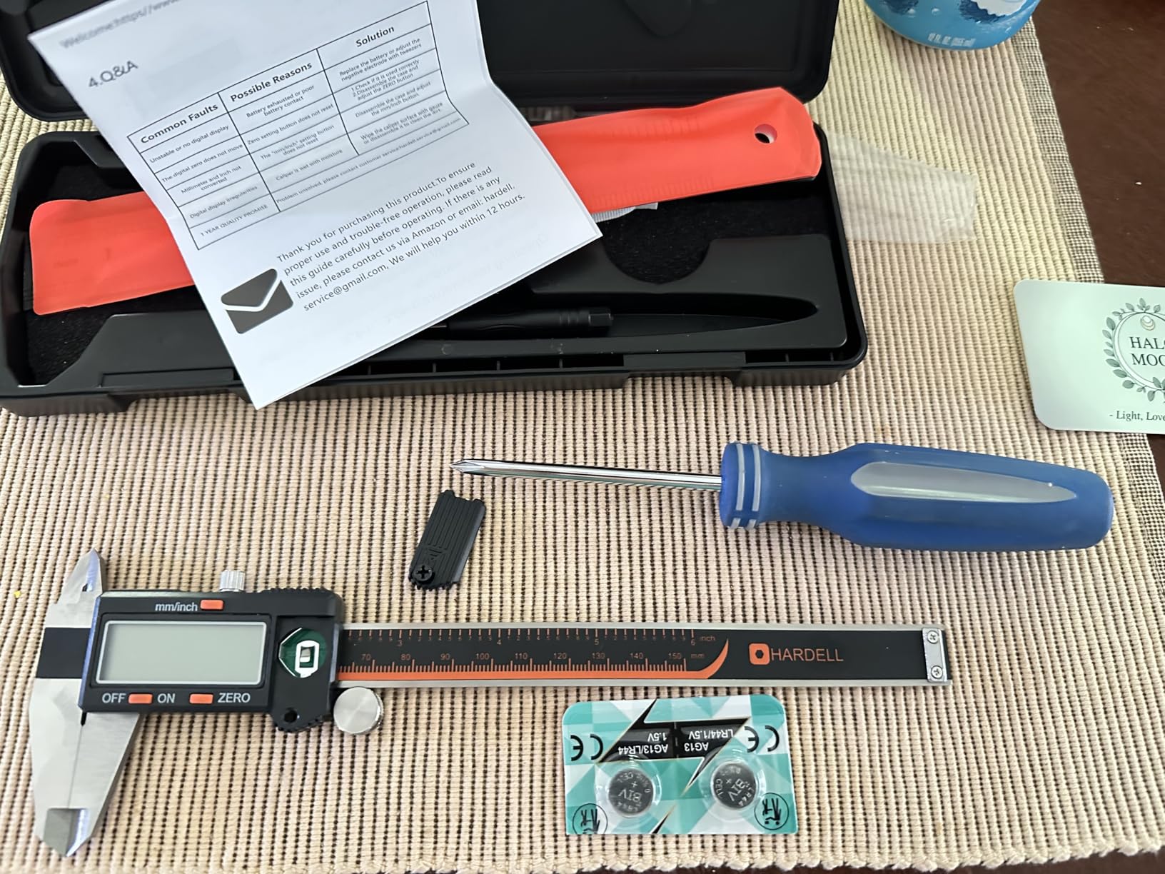HARDELL Digital Caliper, 6 Inch Stainless Steel Caliper Measuring Tool with Large LCD Screen, Electronic Micrometer Caliper Digital Inch/Millimeter Conversion, Automatic Off (Ruler & 2 Batteries) customer photo 2