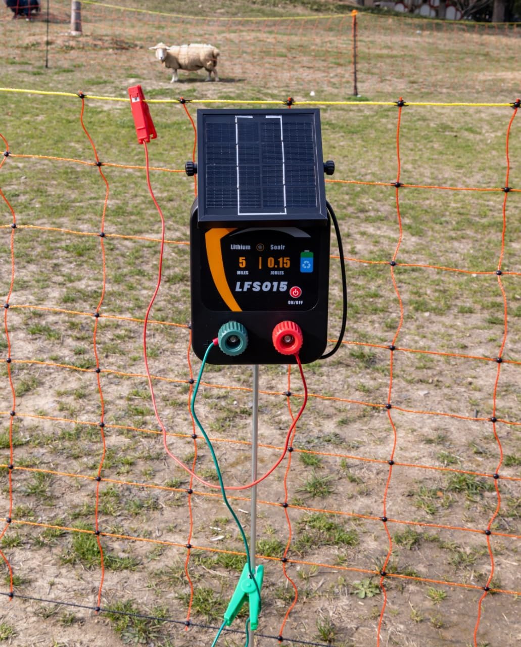 Lydite Solar Electric Fence Charger - 5 Miles Range 20 Acres 0.15 Stored Joules Energizer in Lithium Battery 1.8W Solar Panel Solar Powered Fence Charger for Livestock customer photo 2