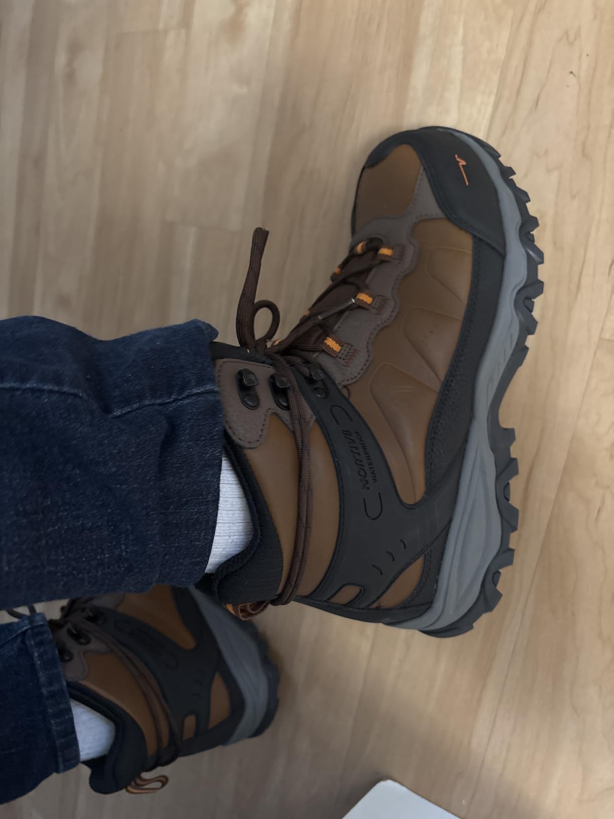 NORTIV 8 Waterproof Steel Toe Boots for Men Slip Resistant Safety Industrial Boots Paladin-Steel customer photo 2