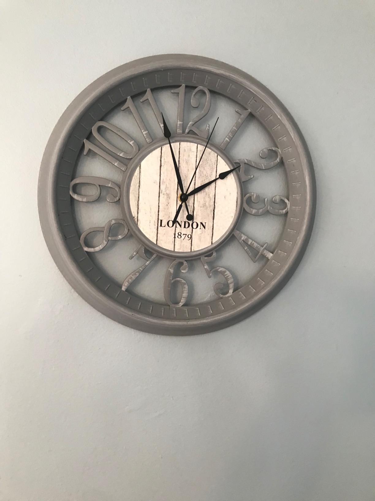 Bernhard Products Large Wall Clock 16 Inch Non Ticking Battery Operated Brown Rustic Farmhouse Vintage Design Stylish Decorative Clocks for Home/Office/Kitchen/Living Room/Bedroom customer photo 1