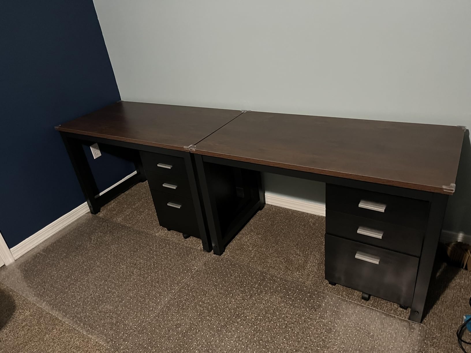 Tribesigns Modern Computer Desk, 63 x 31.5 inch Large Office Desk Computer Table Study Writing Desk Workstation for Home Office, Vintage Black Metal Frame customer photo 1