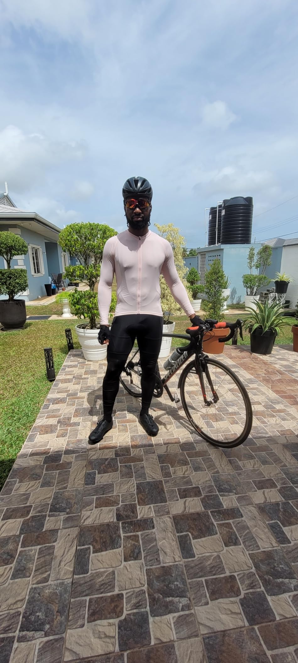 Lo.gas Cycling Jersey Men Short Sleeve, Road Bike Jerseys Full Zipper with Pockets, Bicycle Clothing Breathable Quick Dry customer photo 1