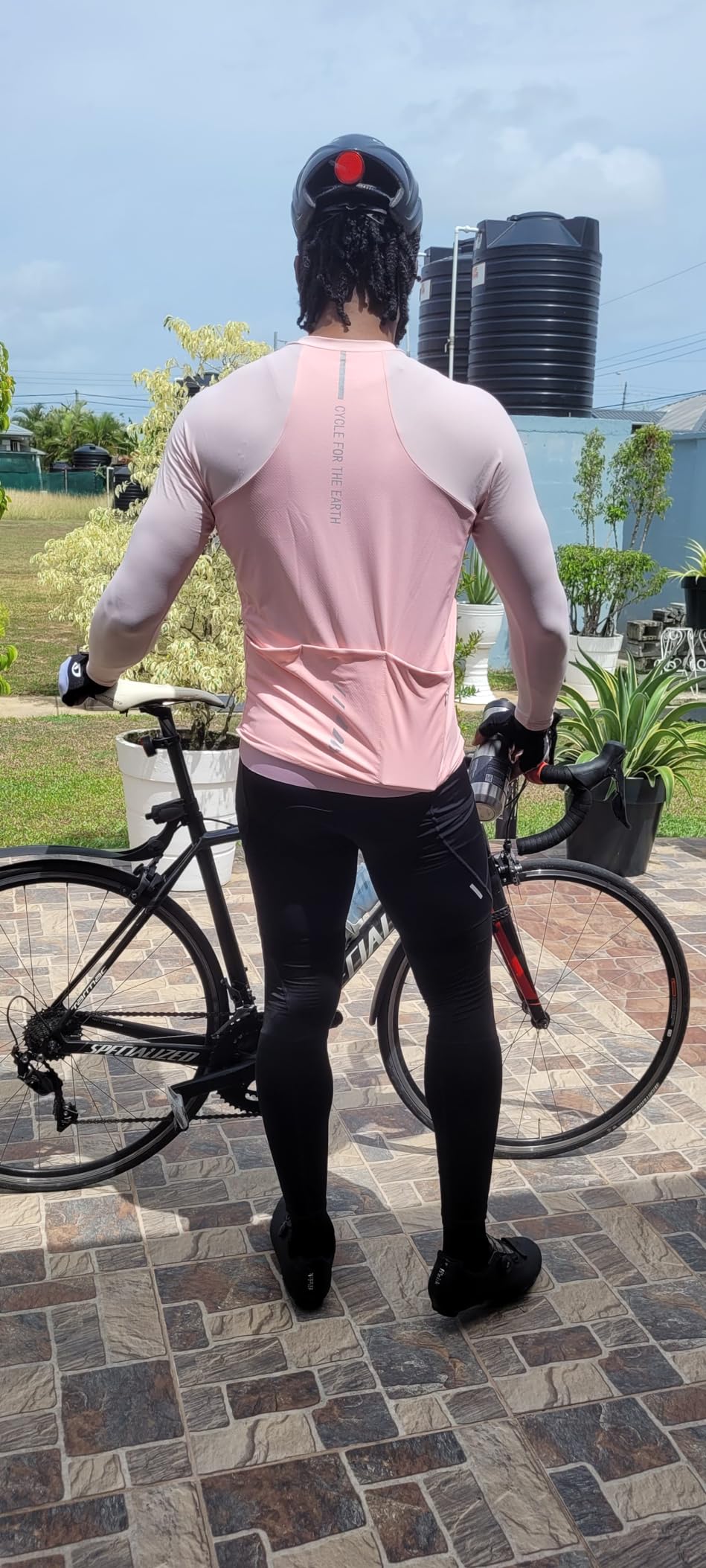 Lo.gas Cycling Jersey Men Short Sleeve, Road Bike Jerseys Full Zipper with Pockets, Bicycle Clothing Breathable Quick Dry customer photo 2