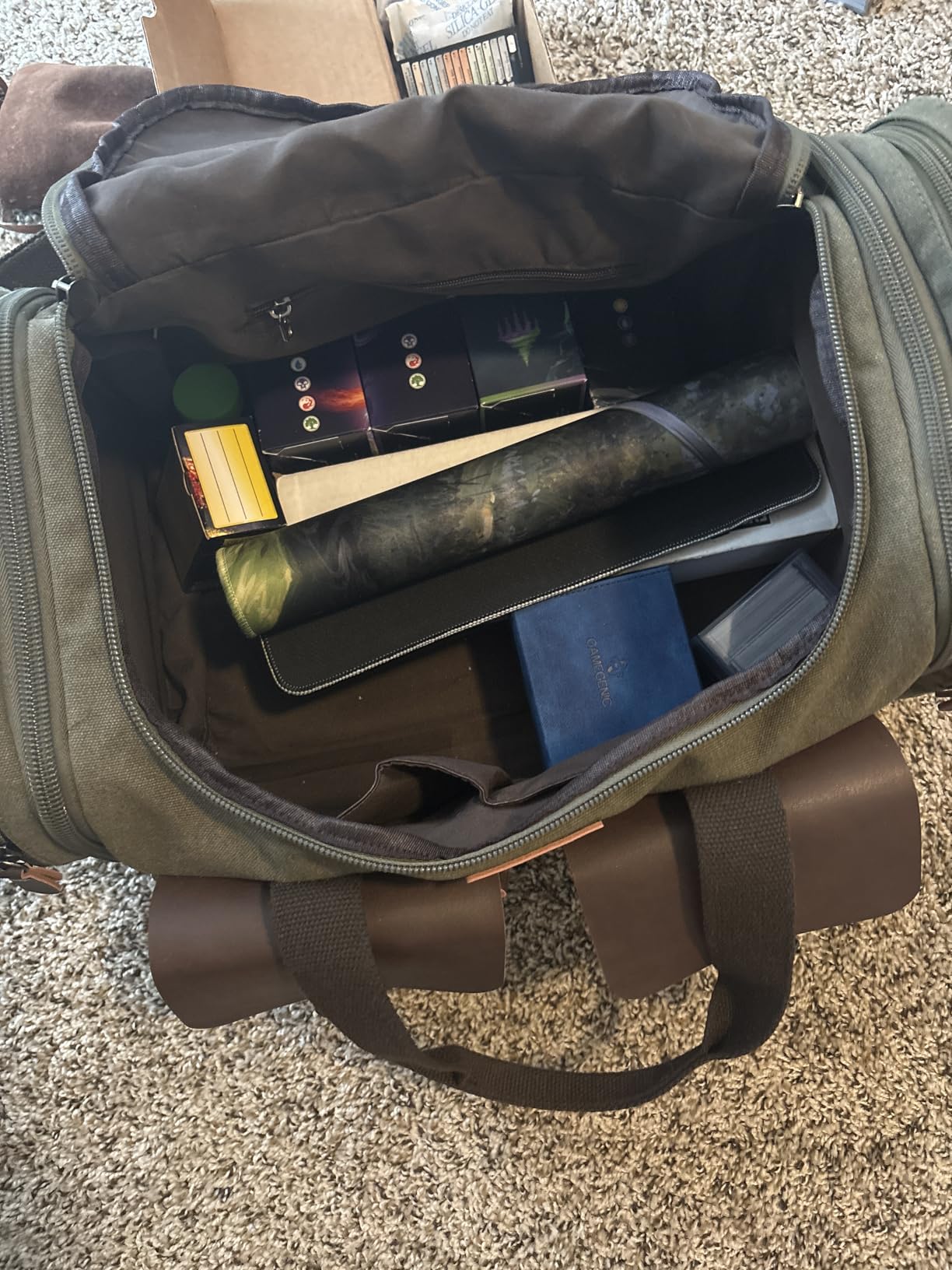 Wildroad Waxed Canvas Genuine Leather 50L Waterproof Duffle Bag - Vintage Travel Weekender Overnight Carry On customer photo 1