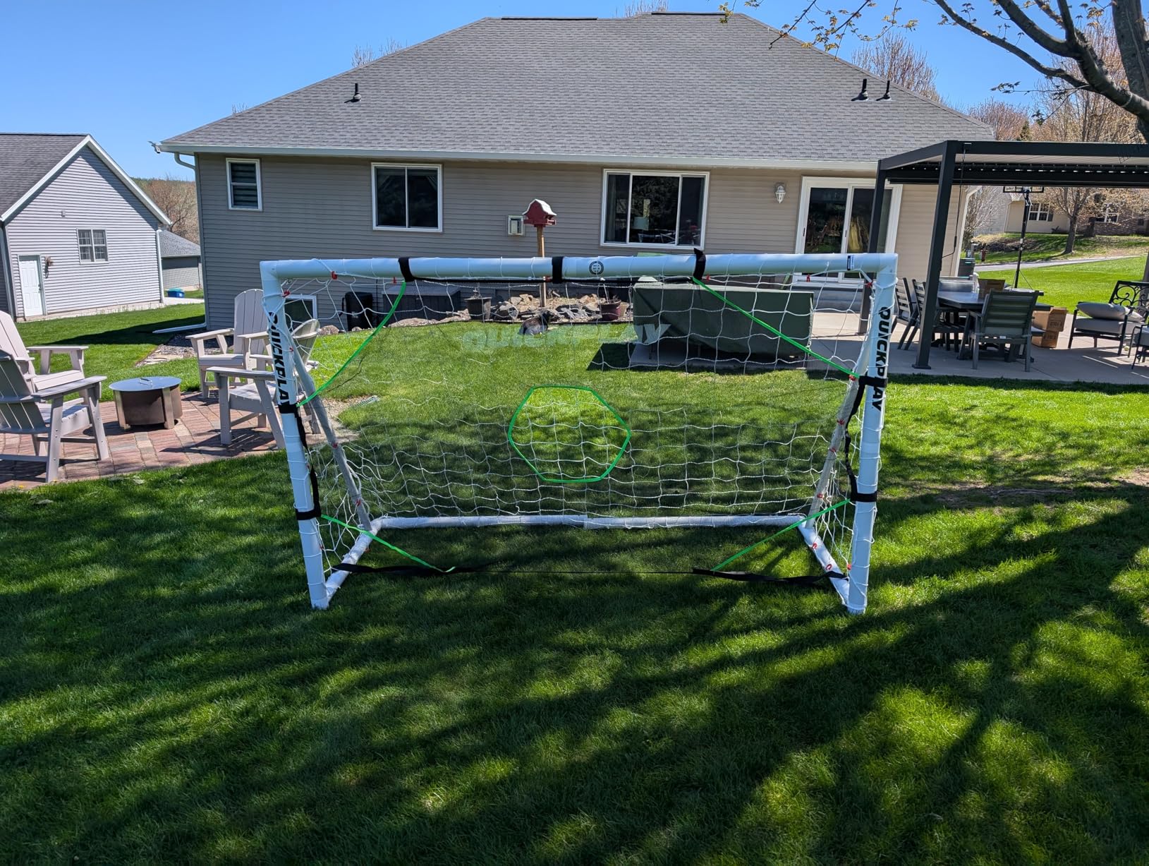 QUICKPLAY Q-Fold Soccer Goal | 30-Second Folding Design for Easy Setup | Portable & Weatherproof uPVC Soccer Goal for Backyard | Durable Post for Adults & Kids customer photo 2