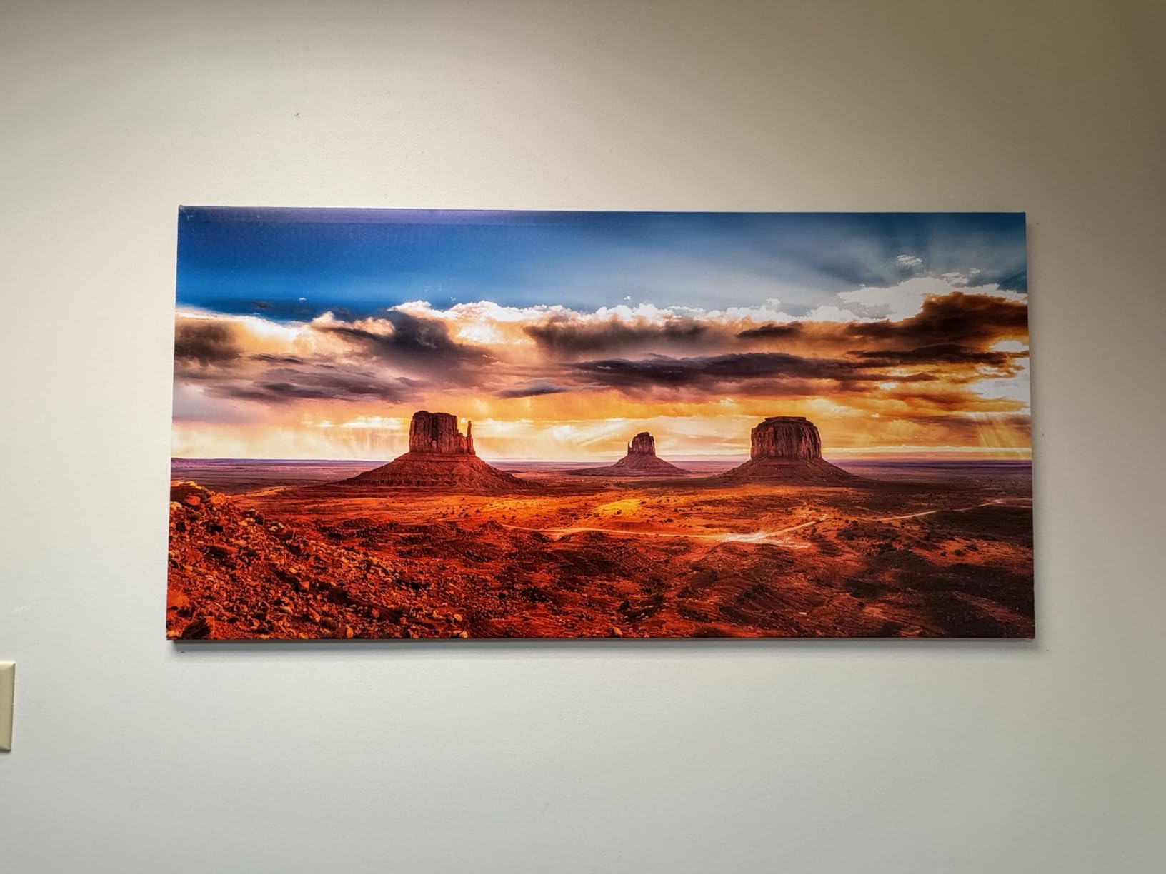 Sunset Mountain Wall Art for Living Room Nature Grand Teton Landscape Canvas Wall Decor National Park Wall Art Oxbow Bend Snake River Scenery Wyoming Painting Artwork Office Home Decoration 20x40
