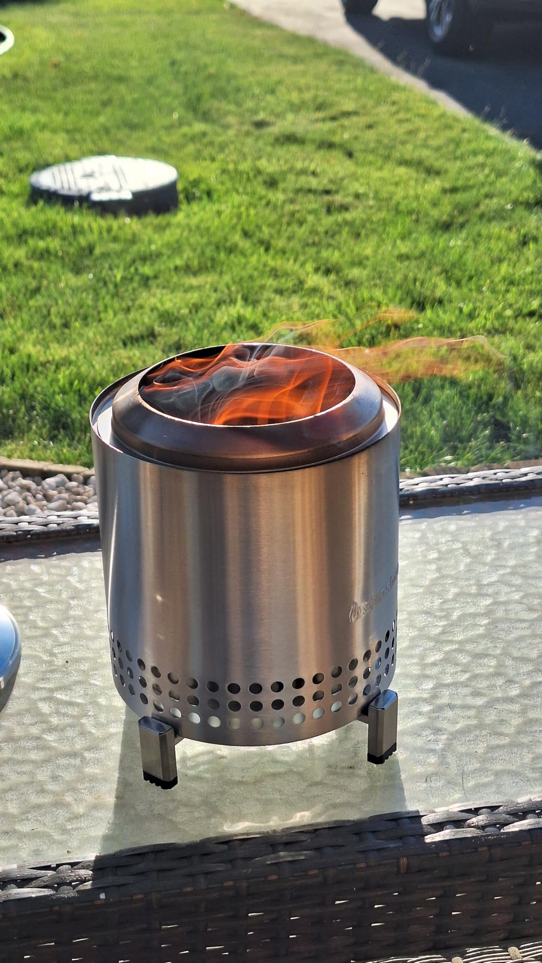 Solo Stove Mesa XL, 7 Inch Tabletop Fire Pit with Stand - Smokeless, Stainless Steel Fire Pit for Camping, Outdoor & Patio - Wood Burning or Pellet Fueled Portable Bonfire, 2.3 lbs customer photo 2