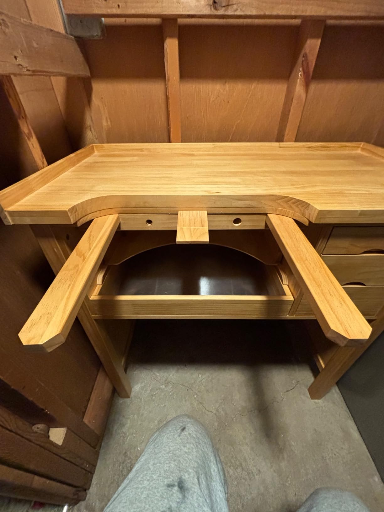 Noble Fine Wood Jewelers Bench - Solid Wooden Workbench Station with Utility Storage Drawers for Jewelry Making customer photo 2