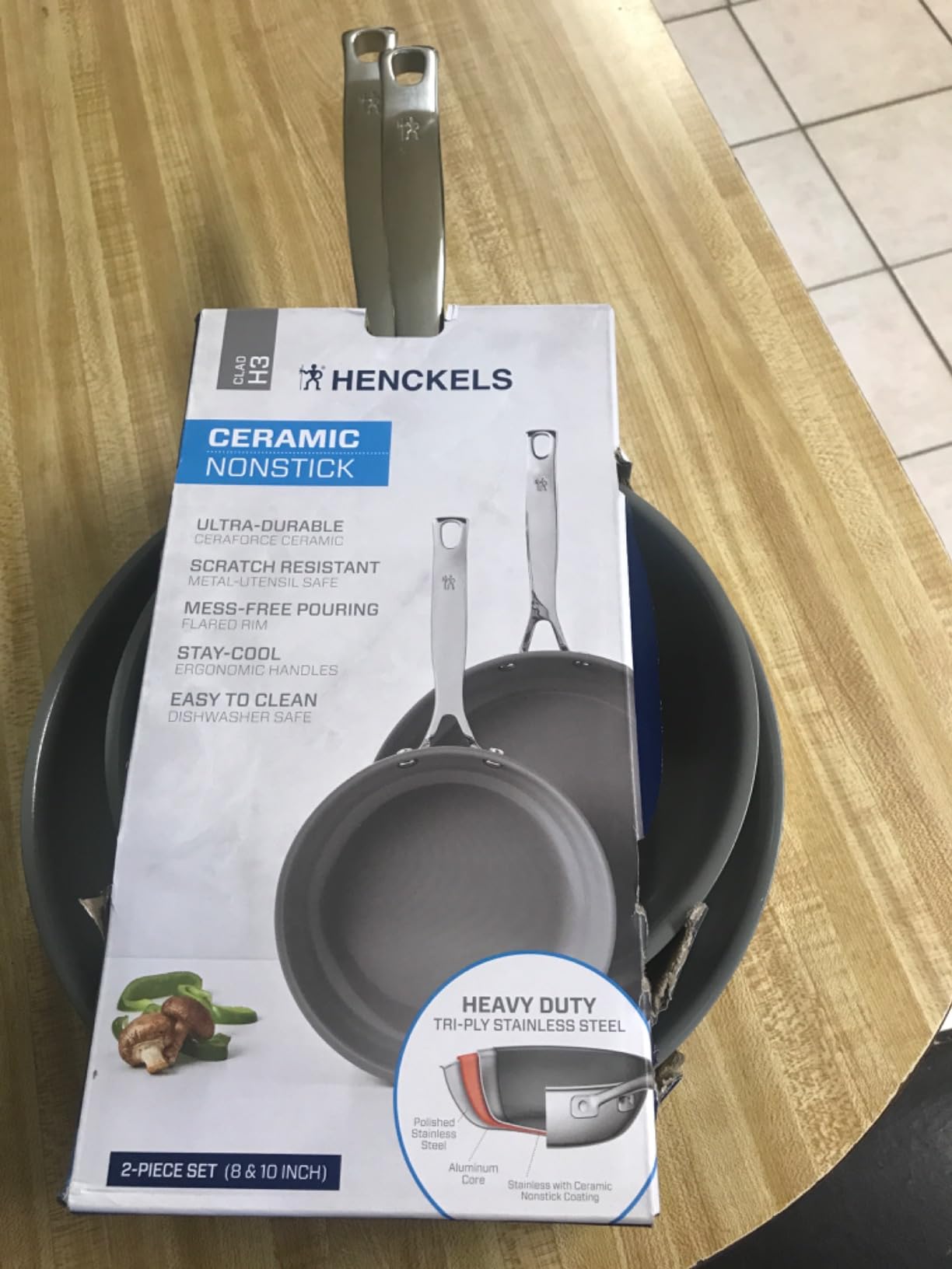 HENCKELS Clad H3 2-pc Stainless Steel Ceramic Nonstick 10-in & 12-in Fry Pan Set customer photo 1