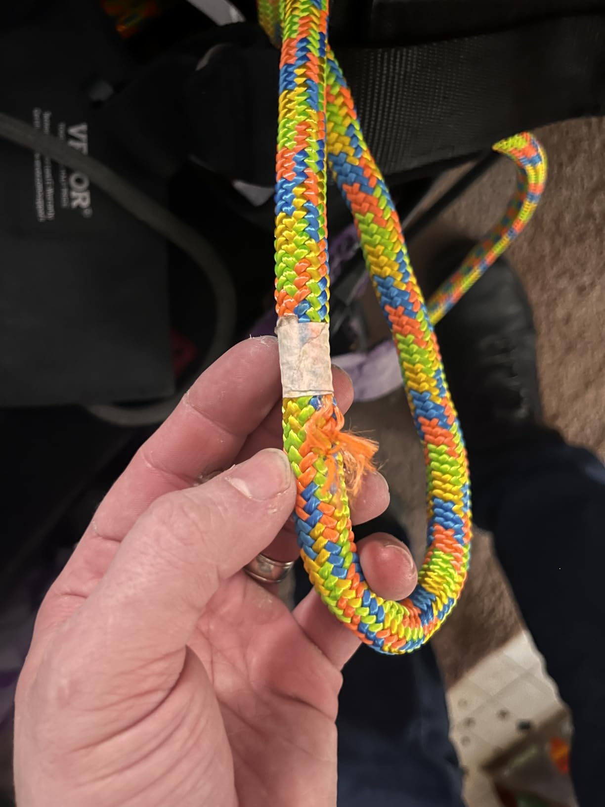 Pelican Rope Arborist Rope 11.8mm x 150Ft High-Strength 24-Strands Static Climbing Rope | 5,400 lb Strength for Tree Climbing, Pulling, Outdoors & Swing | Made in USA - Viper, Tight Spliced Eye customer photo 2