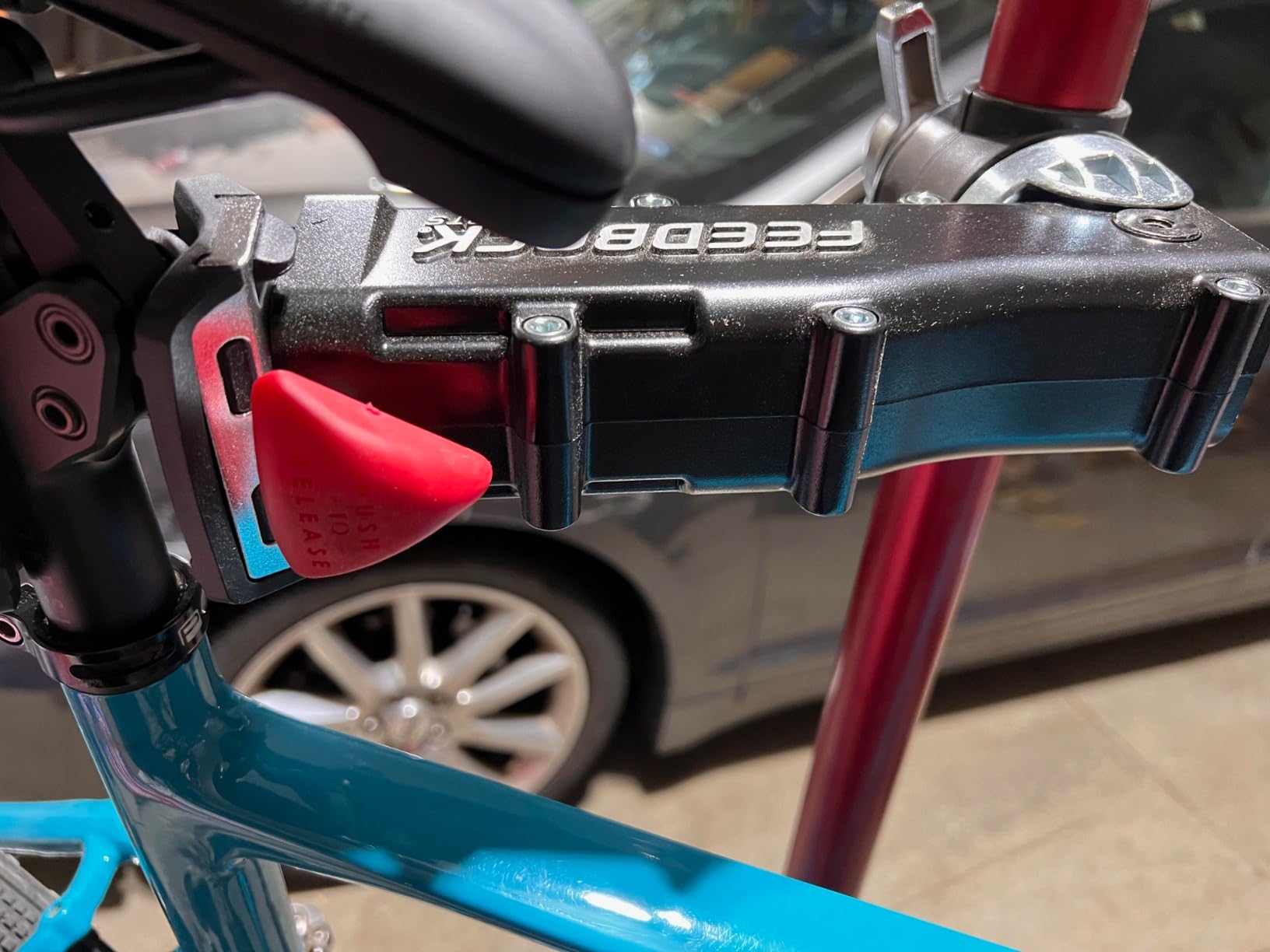 Feedback Sports Pro Mechanic Bike Repair Stand with Secure Quick-Action Clamp | Height Adjustable | Foldable and Portable Bicycle Workstand customer photo 2
