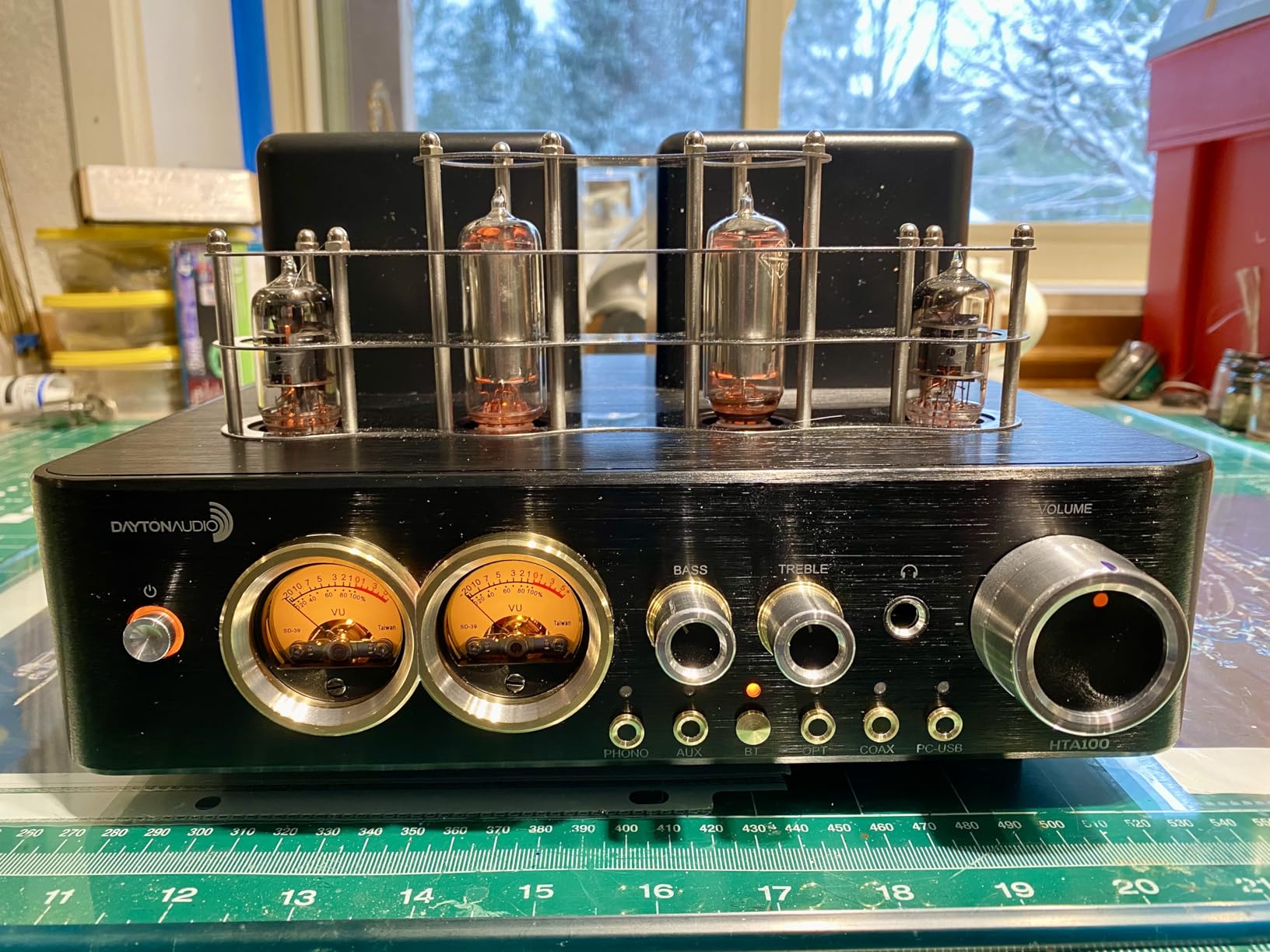 Dayton Audio HTA20 Integrated Stereo Hybrid Hi-Fi Vacuum Tube Class A/B Amplifier 20 Watts RMS with Subwoofer Output, Headphone Output, Bluetooth 5.0 and USB DAC customer photo 2