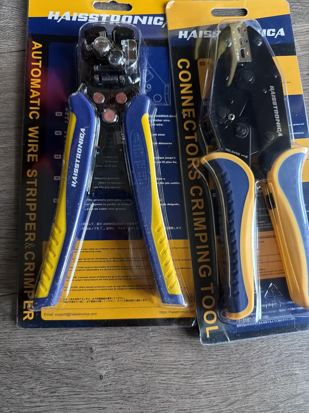 haisstronica Wire Stripper and Crimping Tool,AWG 24-10 Automatic Stripper Tool with AWG 22-10 Ratchet Wire Crimper For Heat Shrink Connectors customer photo 1