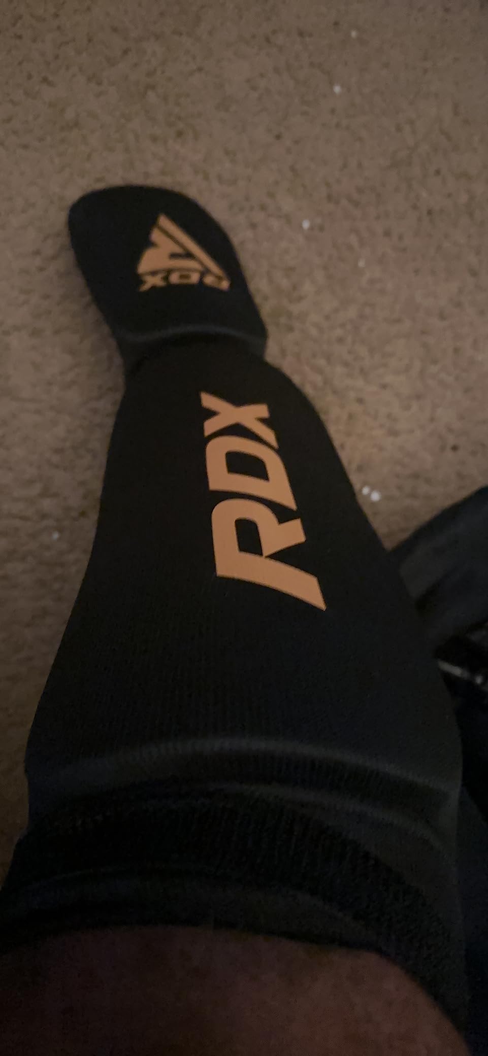 RDX Shin Guards Kickboxing Muay Thai, SATRA Approved, MMA Leg Instep Protection Pads, Sparring Training Martial Arts Boxing, Elasticated Padded Protector, Karate BJJ Taekwondo Gear, Men Women customer photo 1
