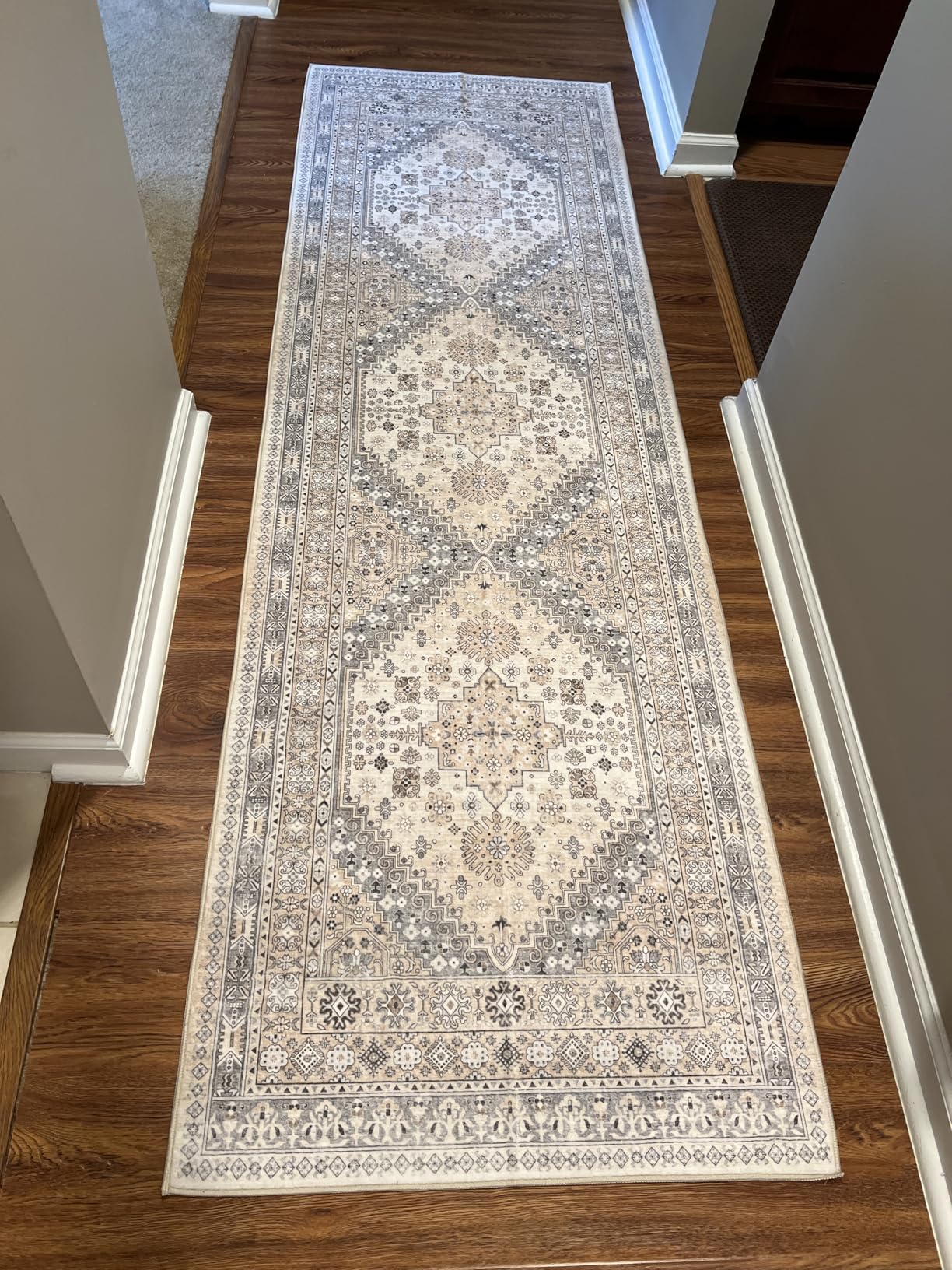 zesthome 8x10 Area Rugs for Living Room, Non-Slip Backing Washable Rugs, Vintage Large Area Rug, Stain Resistant Home Decor Rug (Orange, 8'x10') customer photo 1
