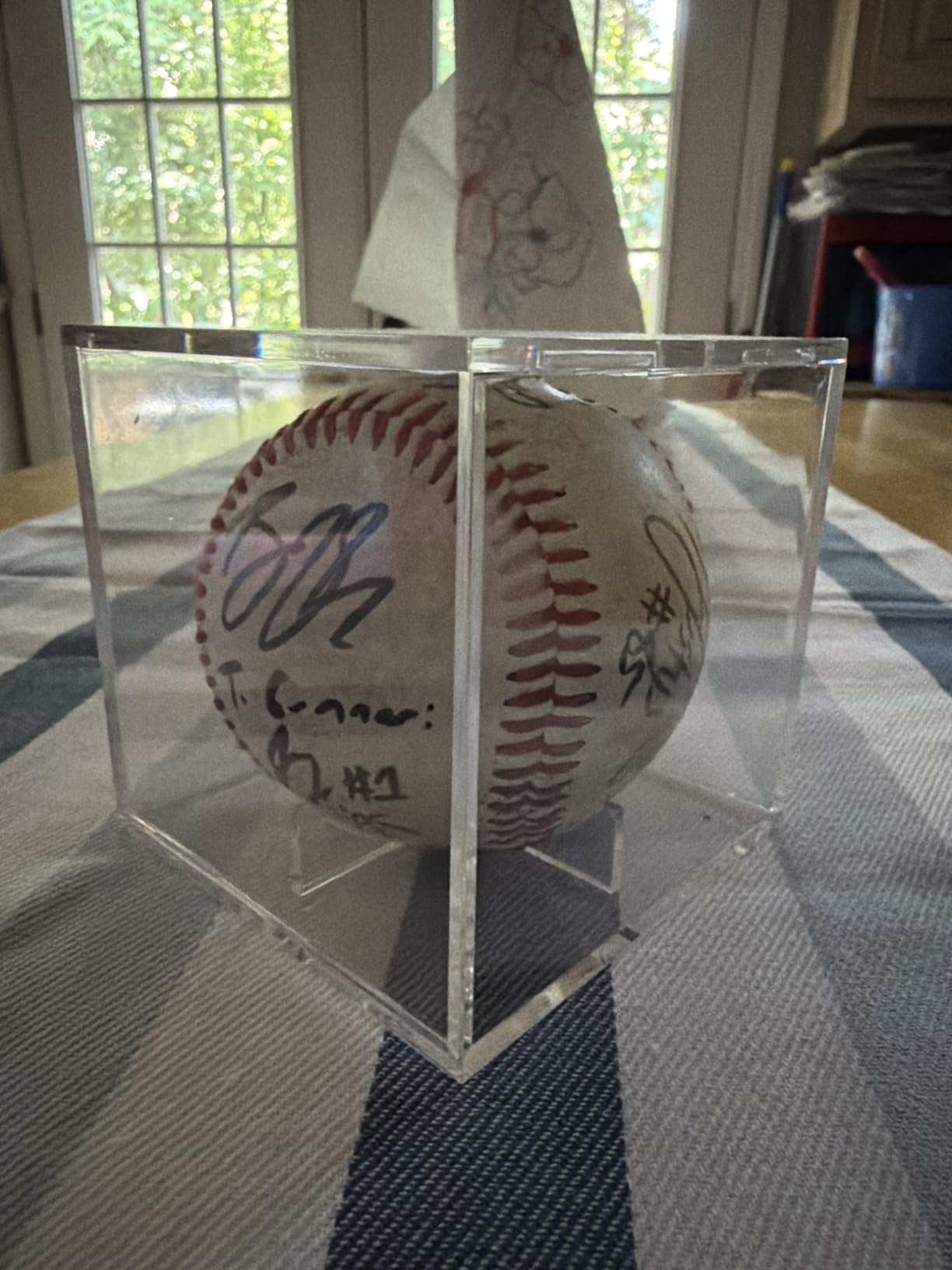 Danodoi Baseball Display Case UV Protected Acrylic Clear Baseball Holder Square Cube Ball Protector Memorabilia Autograph Display Box for Official Size Baseball customer photo 1