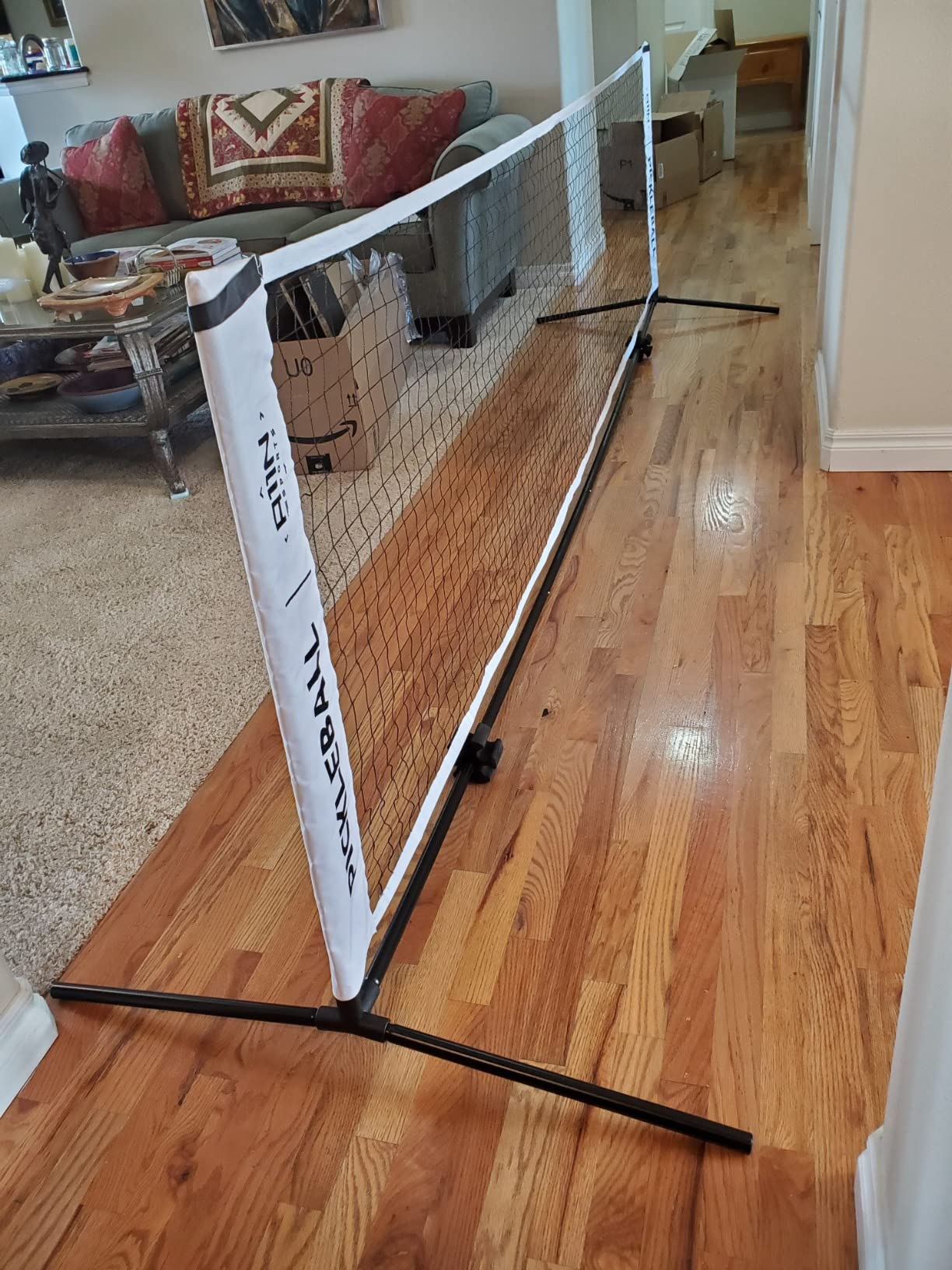 A11N SPORTS Badminton Net - Height Adjustable Volleyball Net for Junior Tennis, Soccer Tennis & Kids - Portable Driveway Pickleball Net for Indoor & Outdoor, 11ft/14ft/20ft Wide customer photo 1
