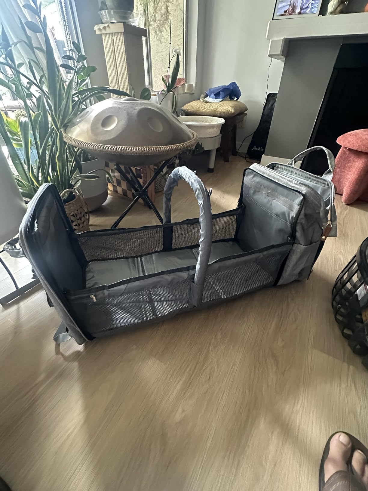 Astro alan Baby Diaper Bag with Changing Station, Waterproof Diaper Bag Backpack for Moms Dads with USB Charging Port, Baby Shower Gifts, Large Capacity, Grey customer photo 2