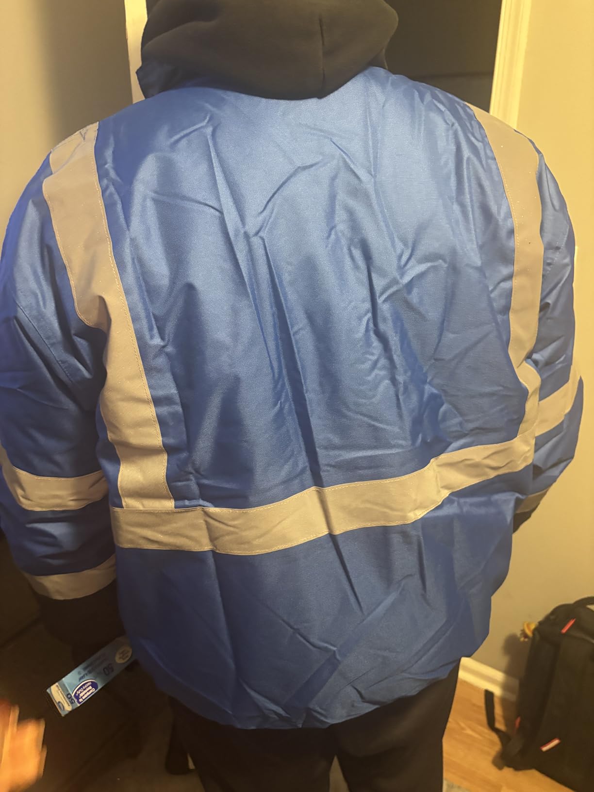 FONIRRA High Visibility Safety Bomber Jackets with Fleece Liner, ANSI Class 2 Reflective Waterproof Jacket for Men customer photo 1