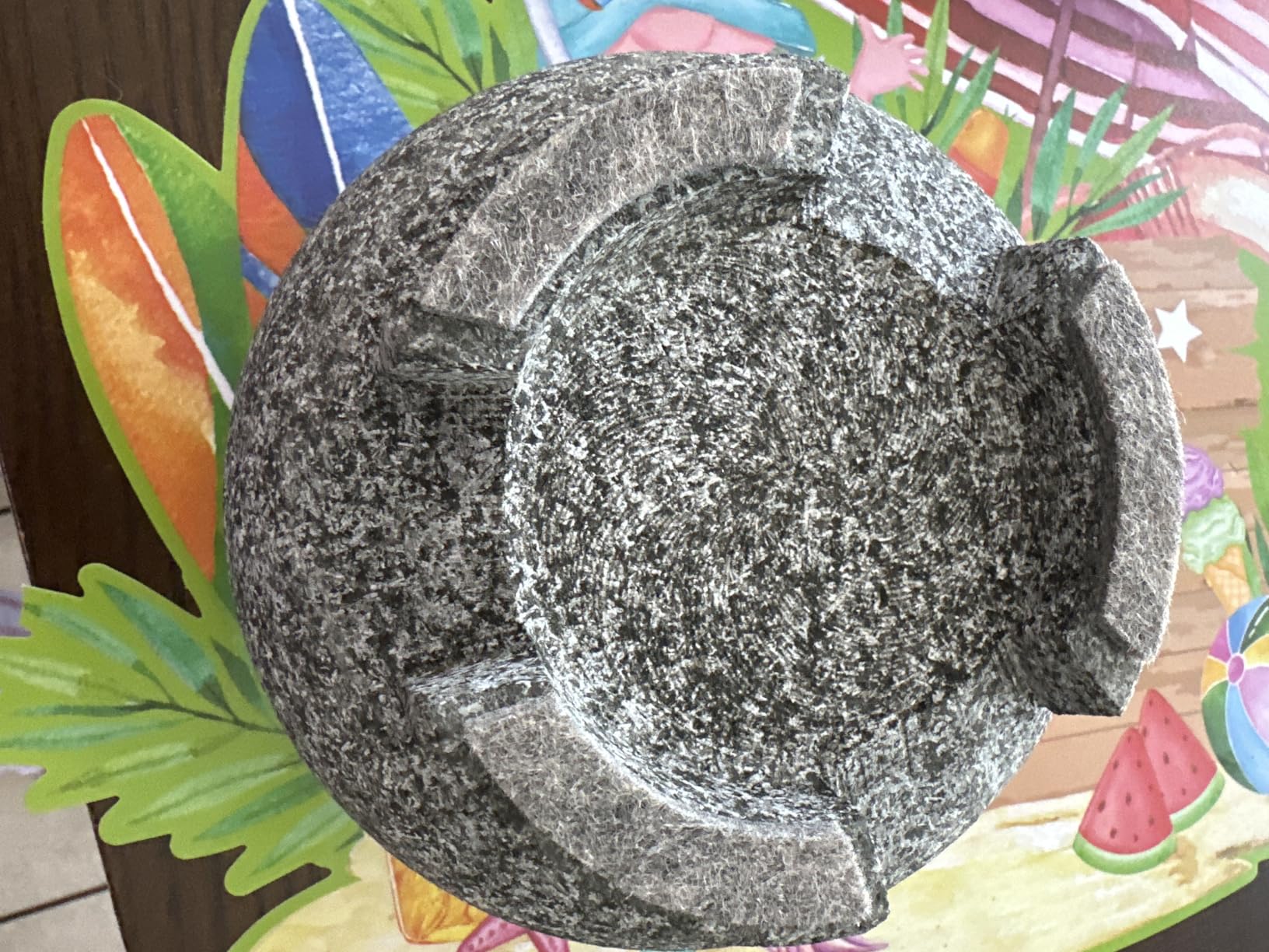 PriorityChef Granite Mortar and Pestle Set - 8 Inch Natural Stone Molcajete Mexicano for Spices, Seasonings, Pastes - Pestle and Mortar Bowl for Fresh Guacamole, Salsa, Pesto, Large, Grey customer photo 1