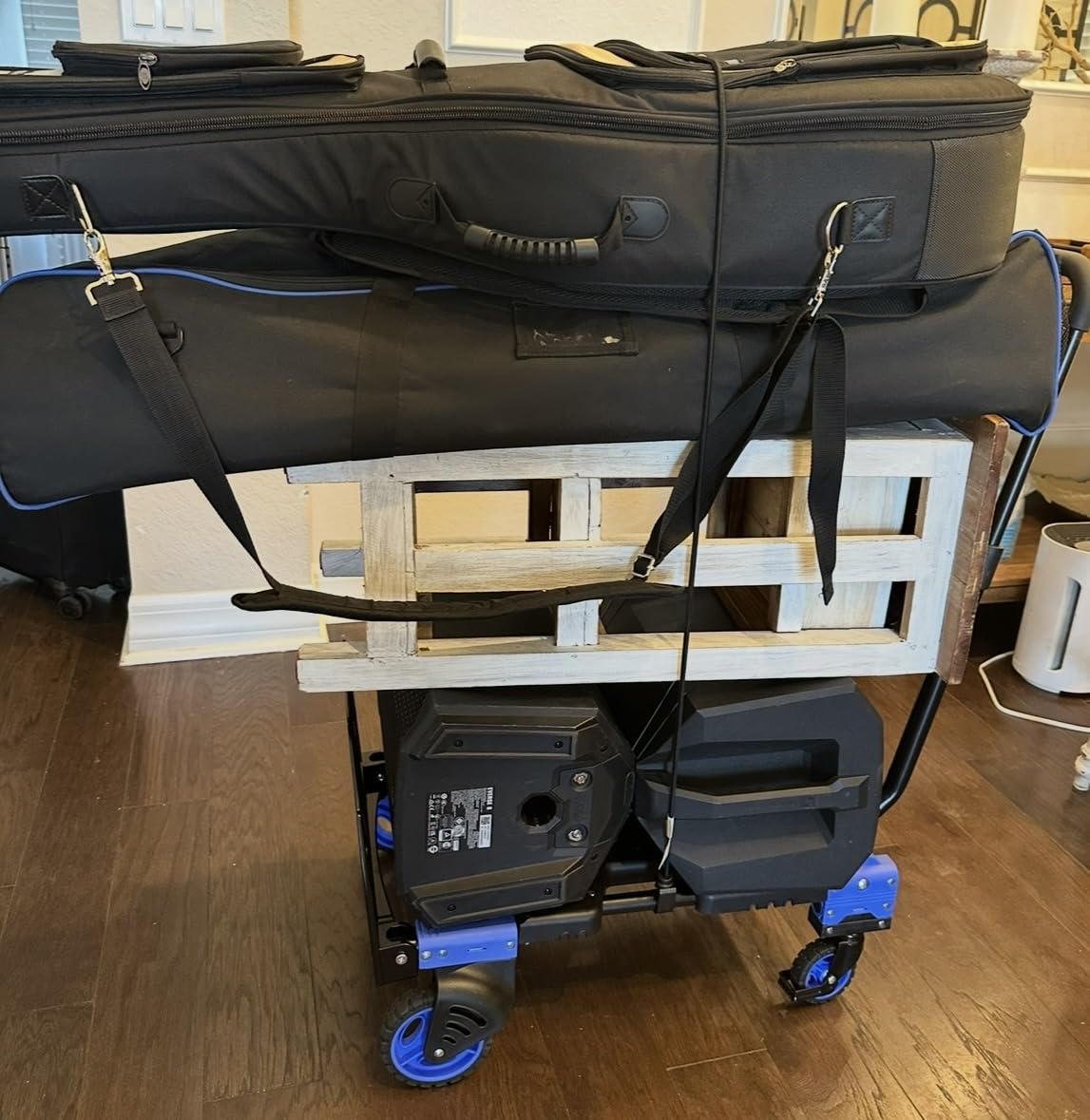 330LB Folding Hand Truck Heavy Duty Carrying, Combination of Four Wheels and Two Wheels Convertible Dolly Cart with Retractable Handle customer photo 1