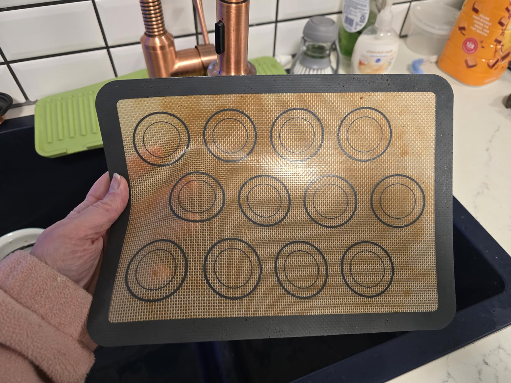 Silicone Baking Mat Set, Nonstick Reusable Liners, 2 Half & 1 Quarter Sheet for Cookies, Bread, Pastry, Dough Prep and Oven Baking customer photo 1