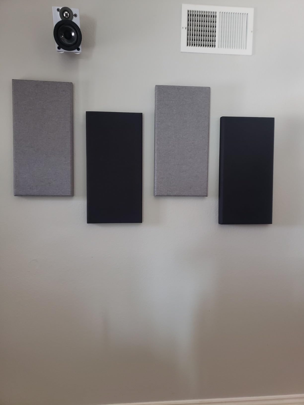 UMIACOUSTICS 2 PCS Fiberglass Acoustic Panels, 48x12x2 Inches Sound Absorbing Panels, Sound Proof Panels for Studios, Office, Home Theater (Linen) customer photo 1