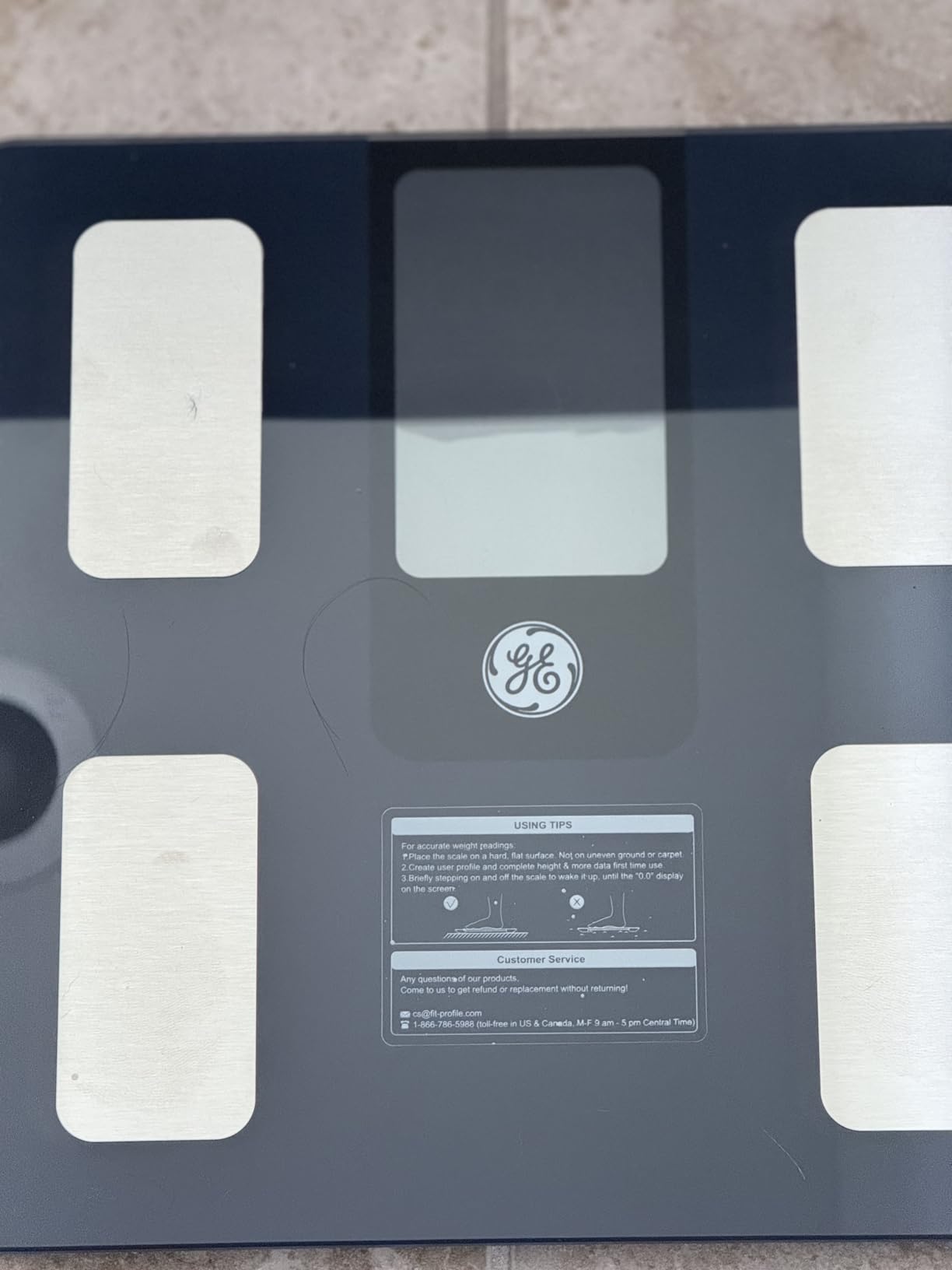 GE Smart Scale for Body Weight, BMI, Fat, Muscle Mass, Digital Bathroom Scales 500lbs Bluetooth 11.8
