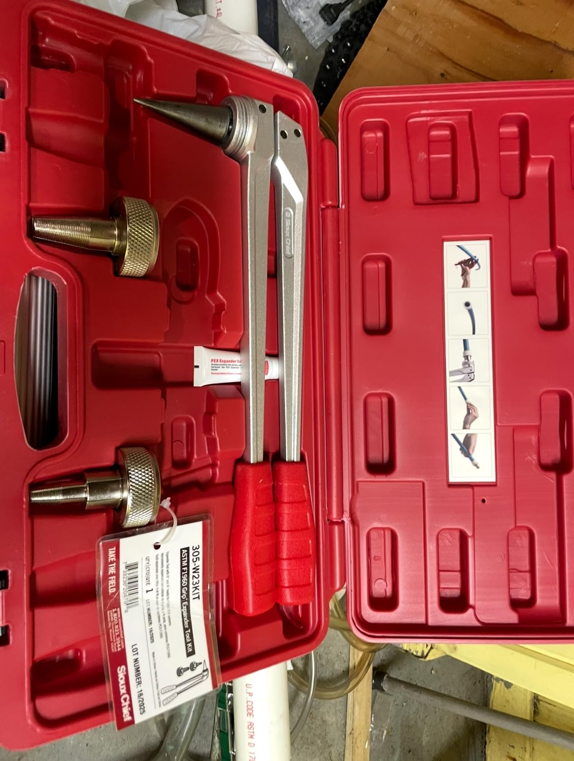 EFIELD PEX Auto Rotation Expansion Tool Kit with 1/2 inch 3/4 inch 1 inch Expander Heads customer photo 1