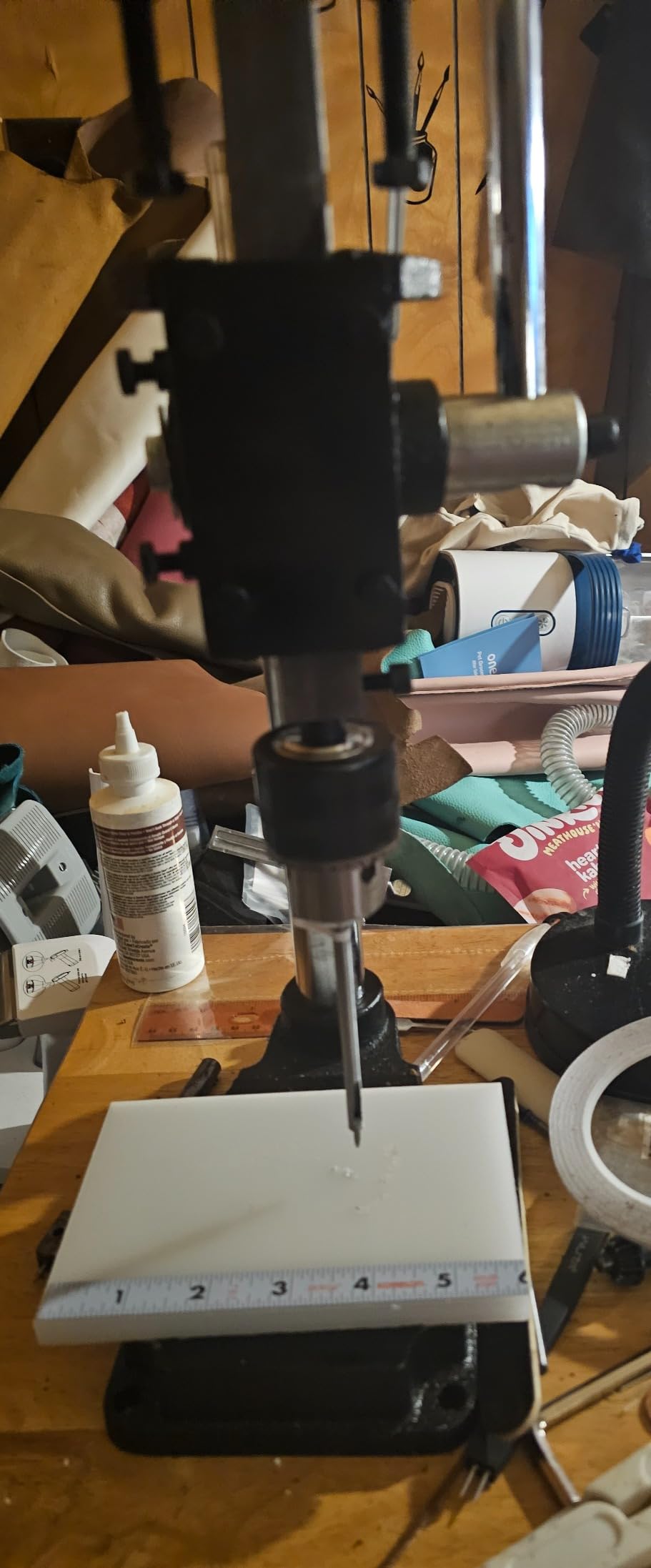 Leather Press Hole Puncher Upgraded Hand Punching Machine for DIY Leather Craft Punching Holes Cutting,Forming Pressing,Install Rivets and Snap Buttons customer photo 1
