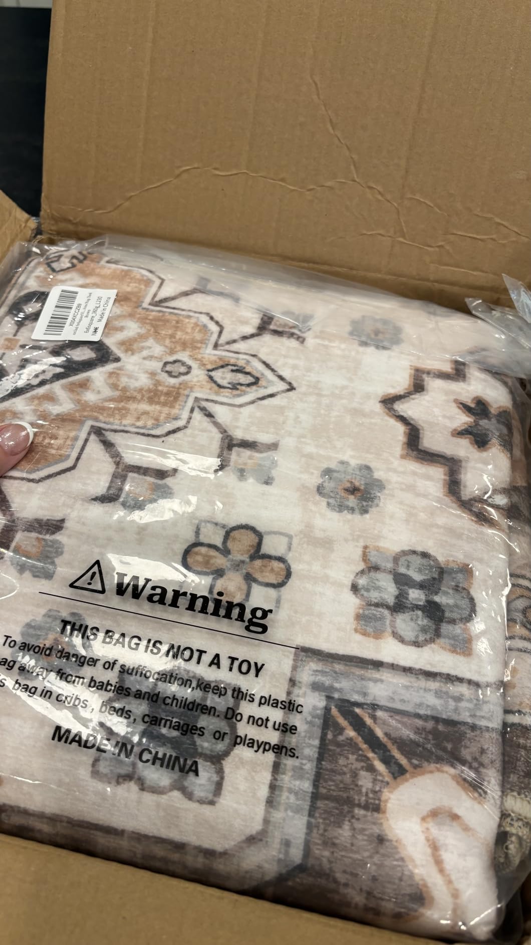Vintage Living Room Area Rug 5x7 - Large Soft Washable Oriental Traditional Distressed Farmhouse Rugs for Bedroom - Indoor Floor Accent Carpet for Home Office House Decor - Beige customer photo 1