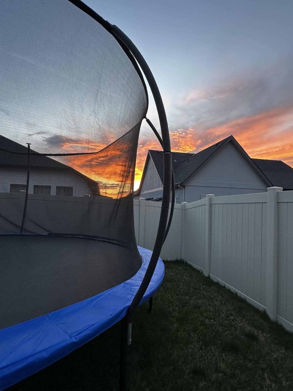 JoyBerri Trampoline Outdoor - Upsurge ASTM Certified Safe 8Ft 10Ft 12Ft 14Ft 15Ft 16Ft Recreational Trampoline for Kids and Adults. Anti-Rust Coating with Enclosure Net, Ladder, Sprinkler & LED Lights customer photo 1