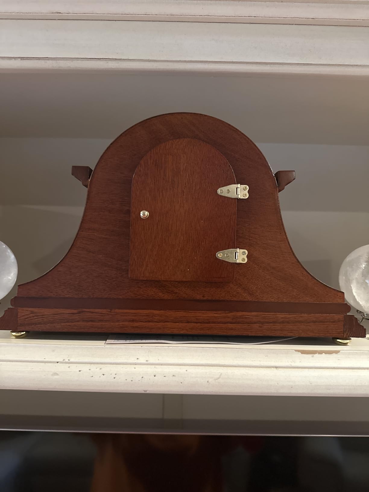 AYRELY Grandfather Mantel Clock with Hour/Quarter-Hour Chime, Elegant Wooden Frame, Battery Operated customer photo 2