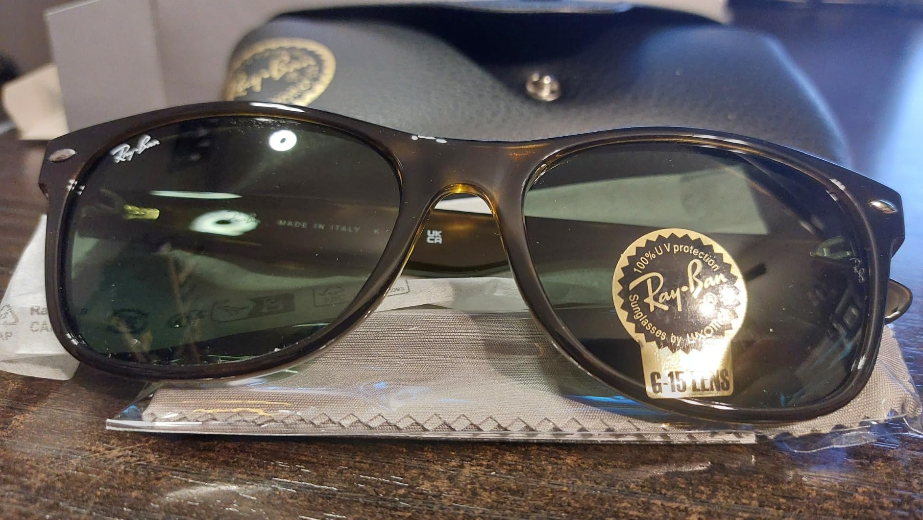 Ray-Ban RB2132 NEW WAYFARER CLASSIC Square Shaped Sunglasses for Men & Women with Official RAYBAN Eyewear Kit customer photo 2