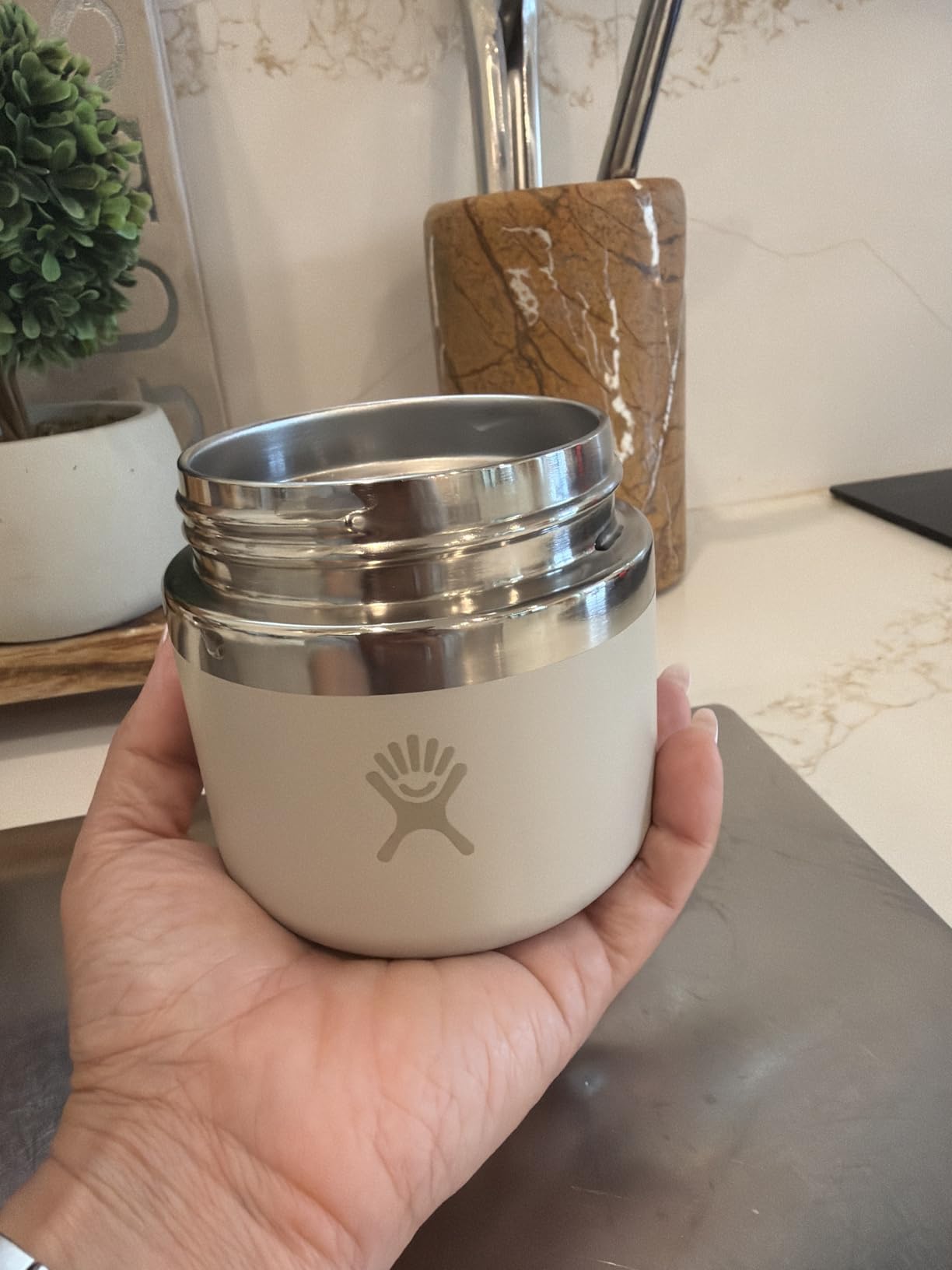 Hydro Flask Food Jar - Insulated Stainless Steel, Snack Travel Container for Hot Food, Lunch, & Soup 12 Oz Agave Green customer photo 1