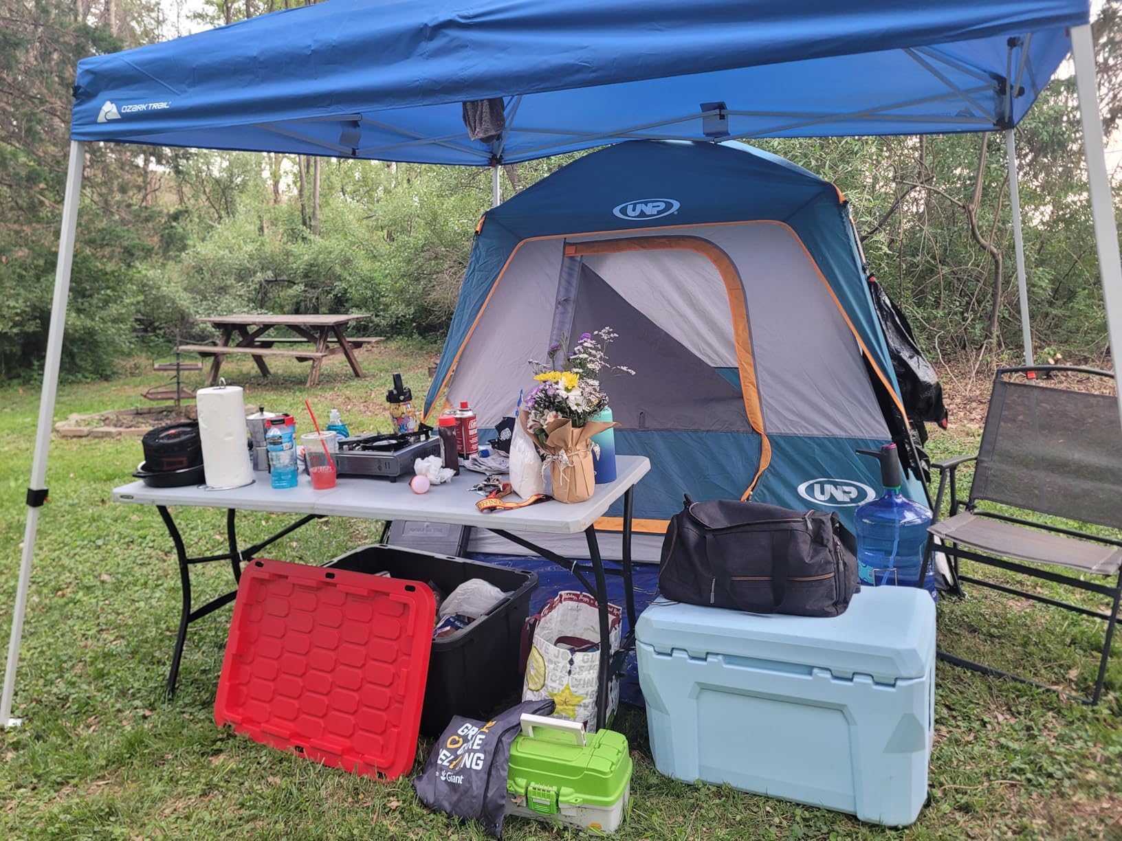 UNP 2/4/6/8 Person Tent, Portable Cabin Tent, Camping Tent 4-Person Easy Set Up, Waterproof with Top Rainfly for Outdoor Camping/Hiking customer photo 1